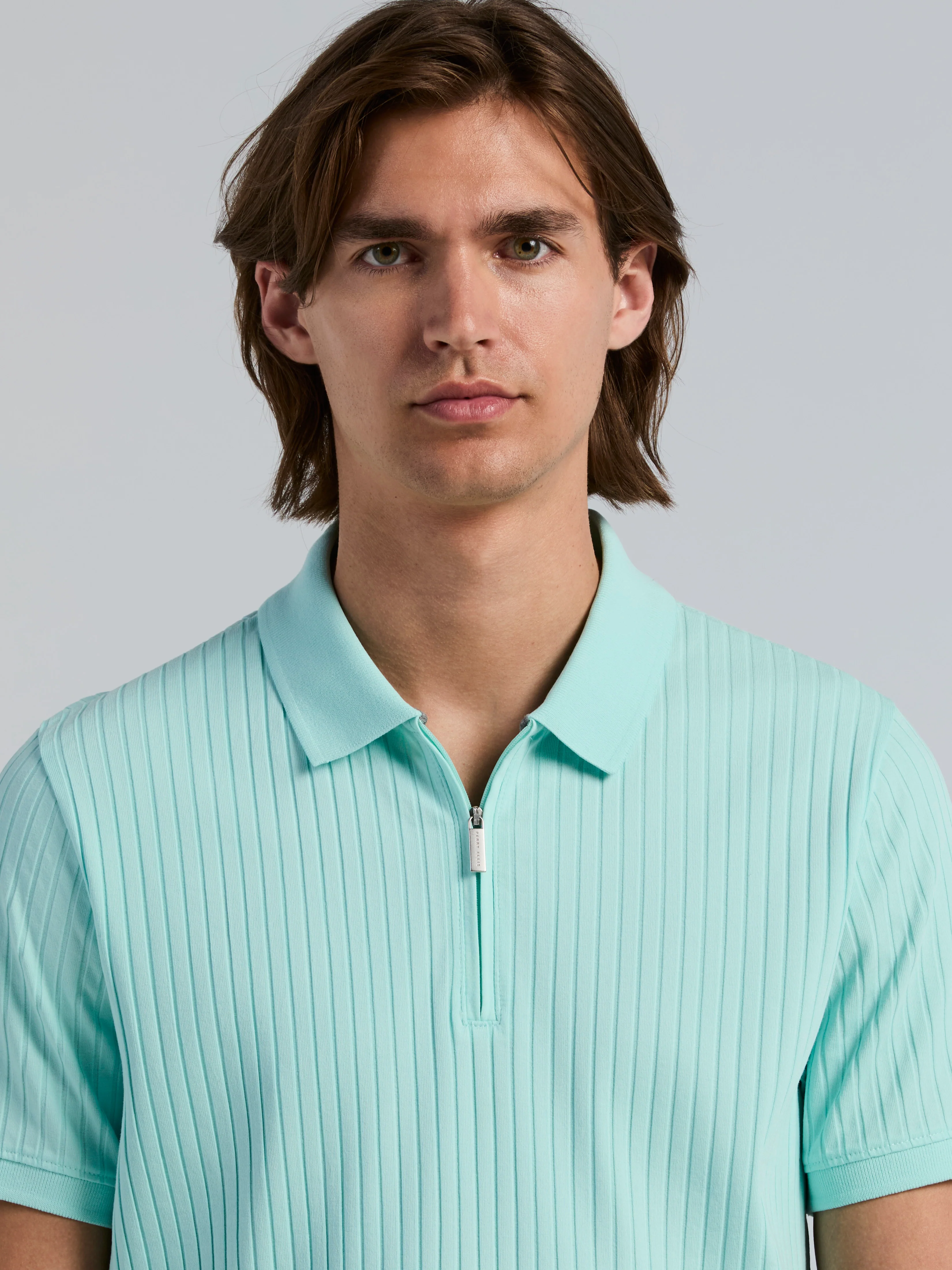 Quarter Zip Ribbed Polo - Image 10