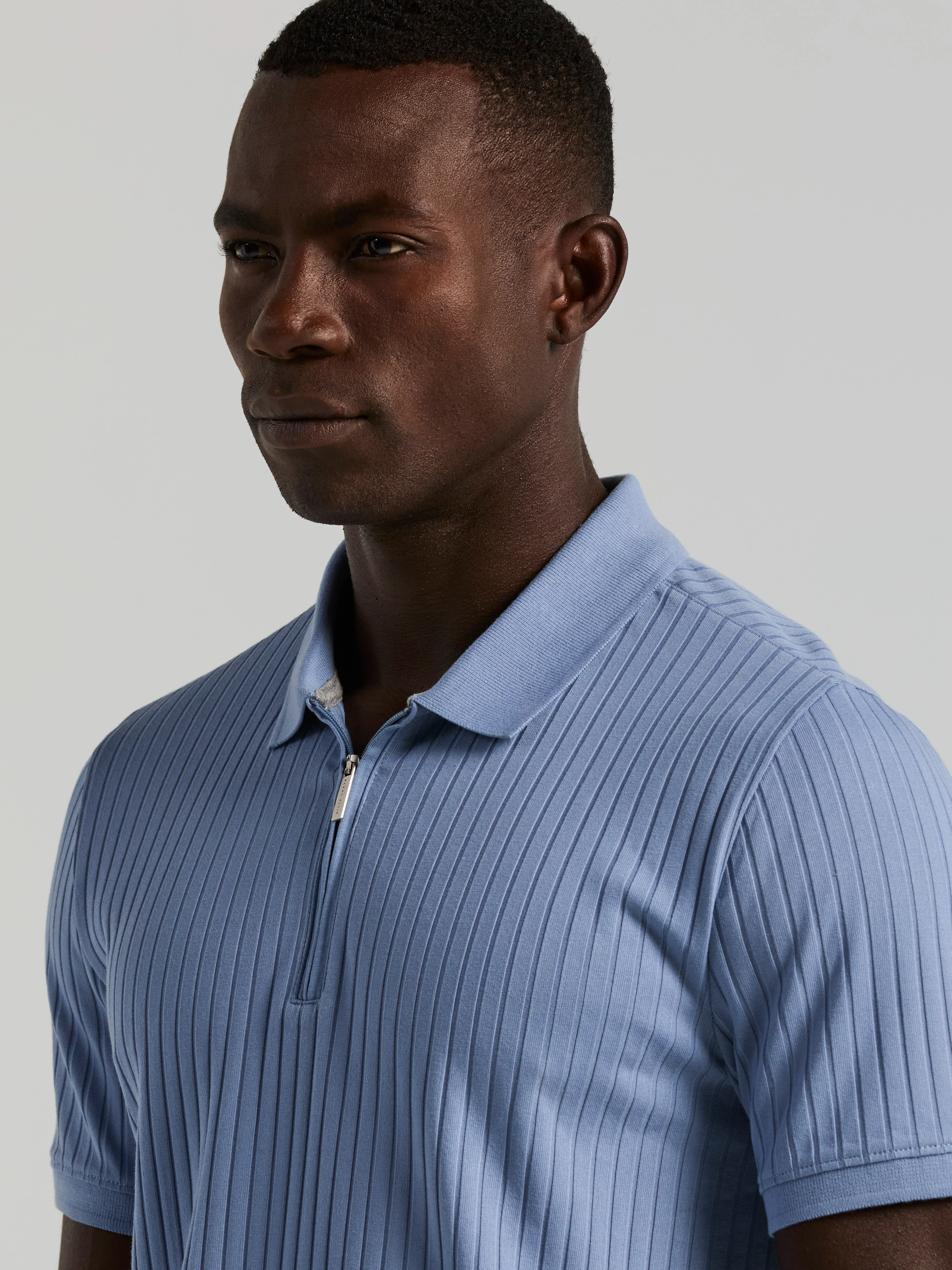 Quarter Zip Ribbed Polo - Image 15