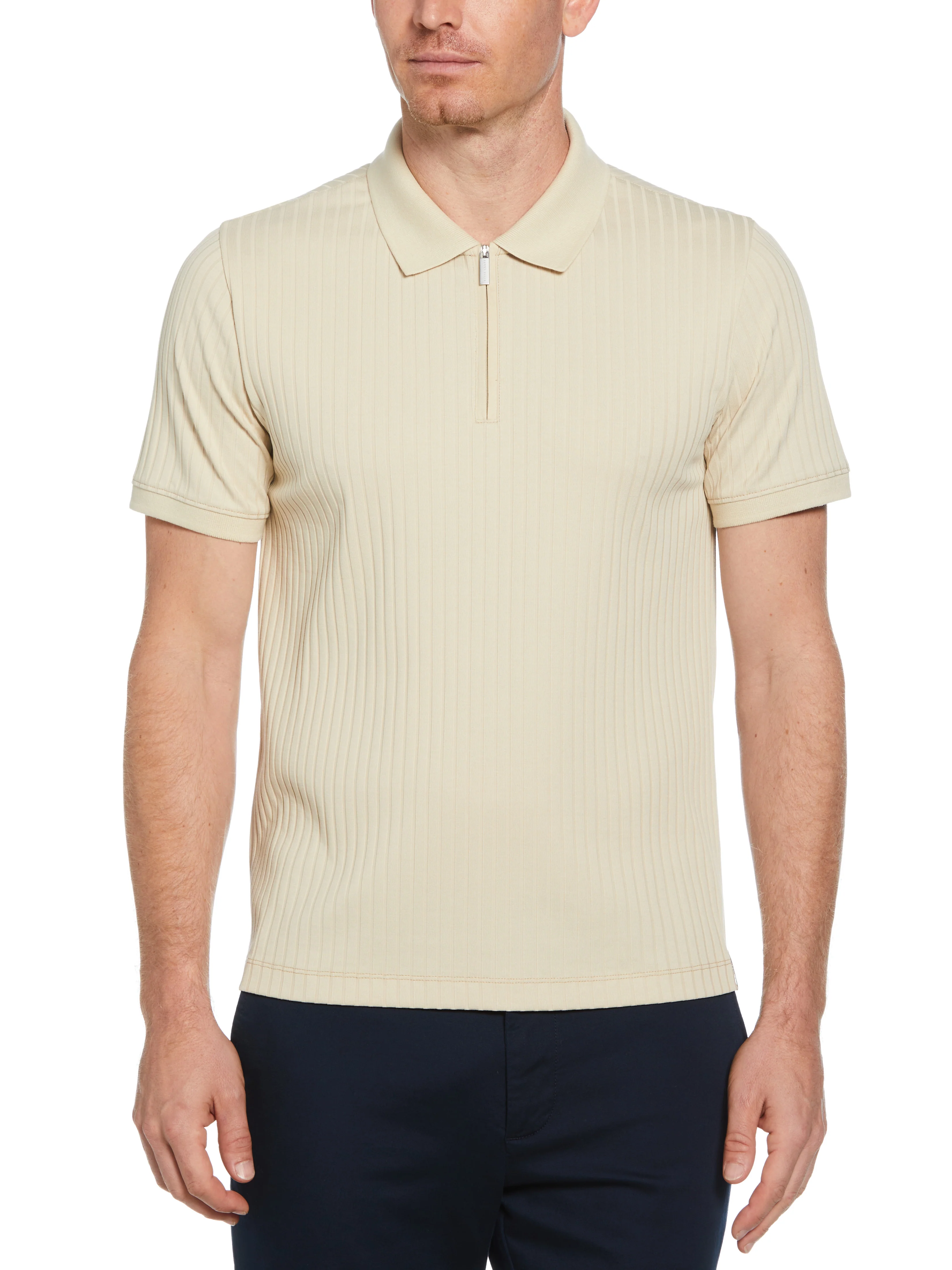 Quarter Zip Ribbed Polo - Image 36