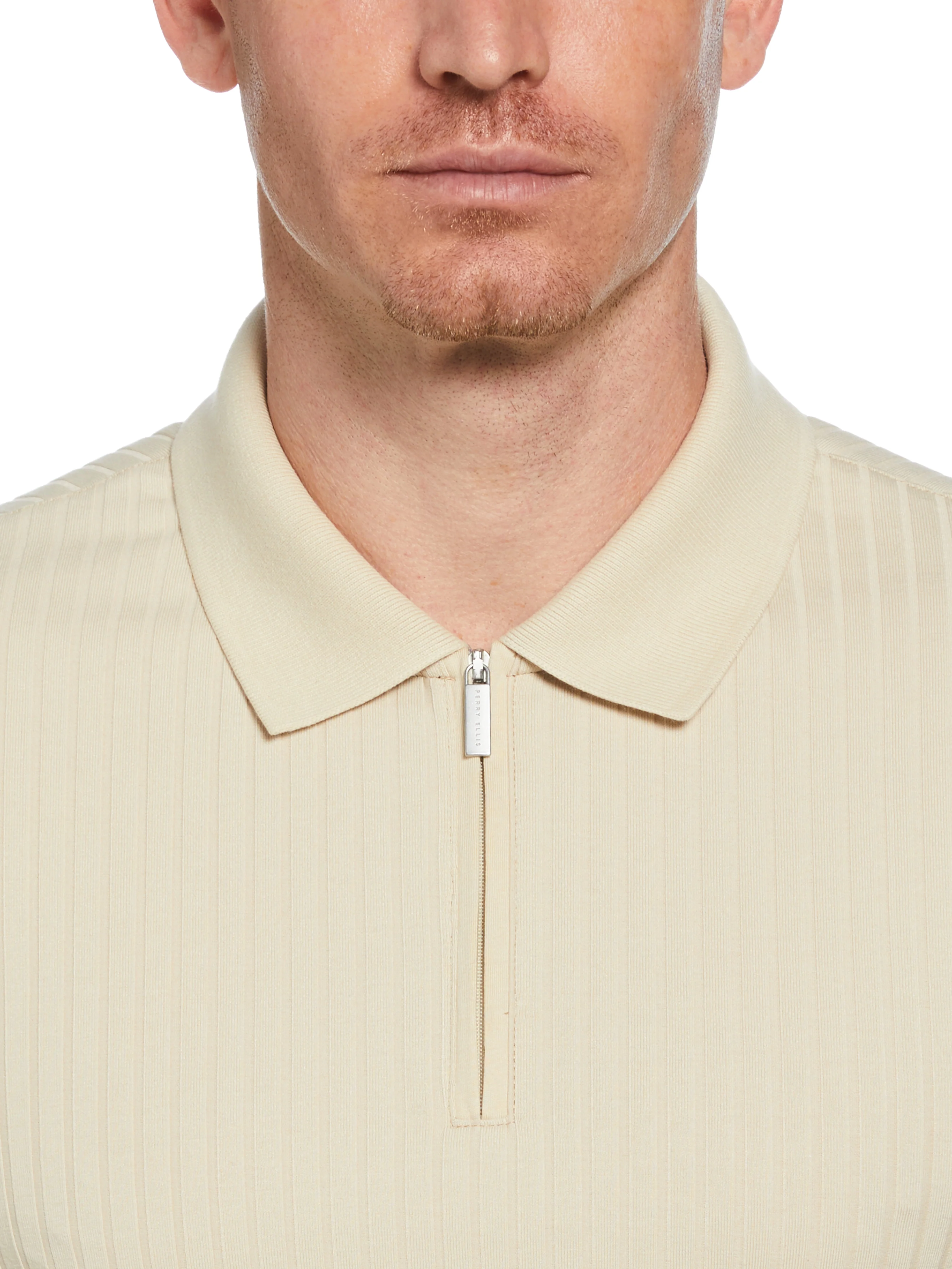 Quarter Zip Ribbed Polo - Image 37