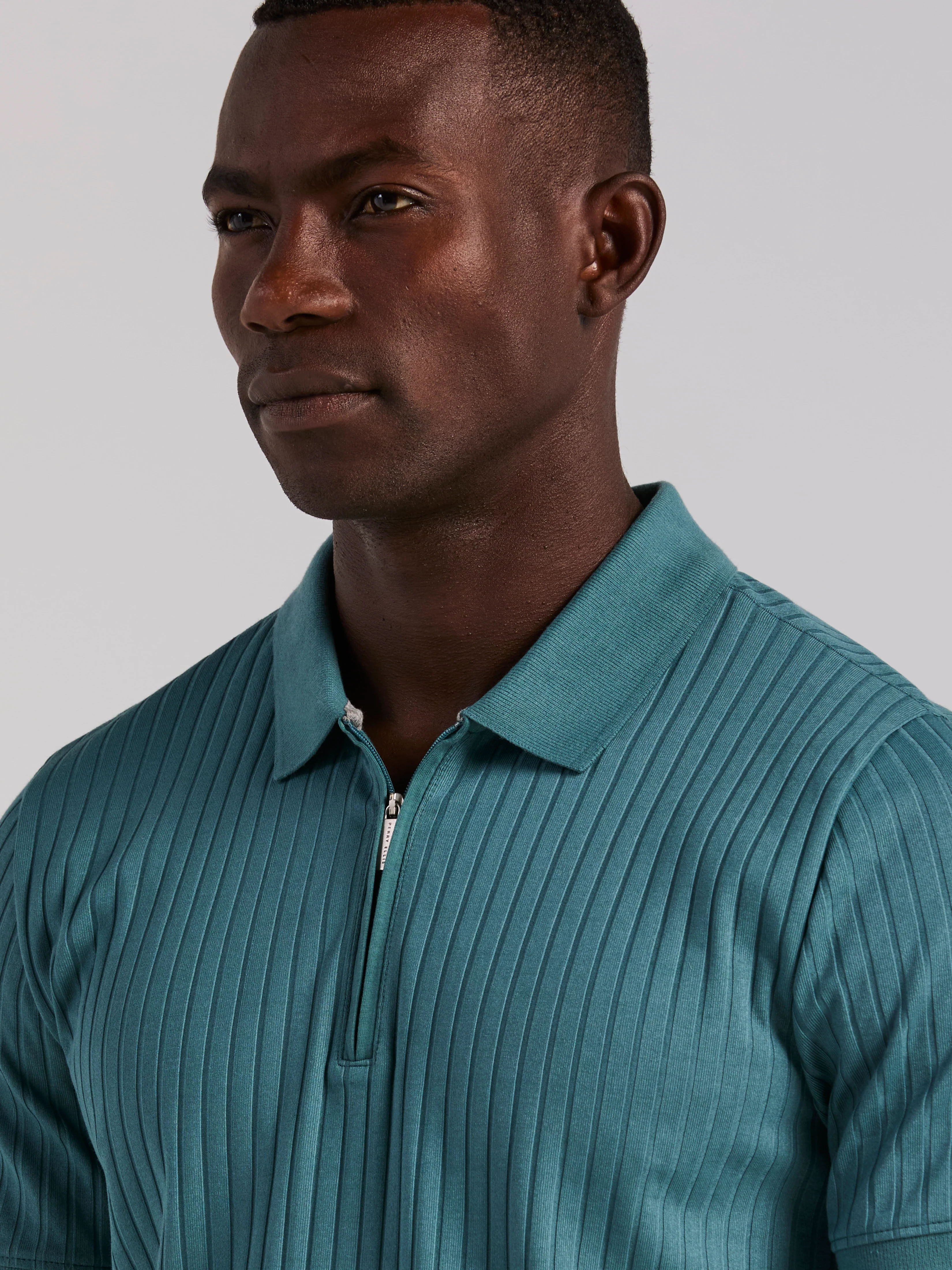 Quarter Zip Ribbed Polo - Image 41
