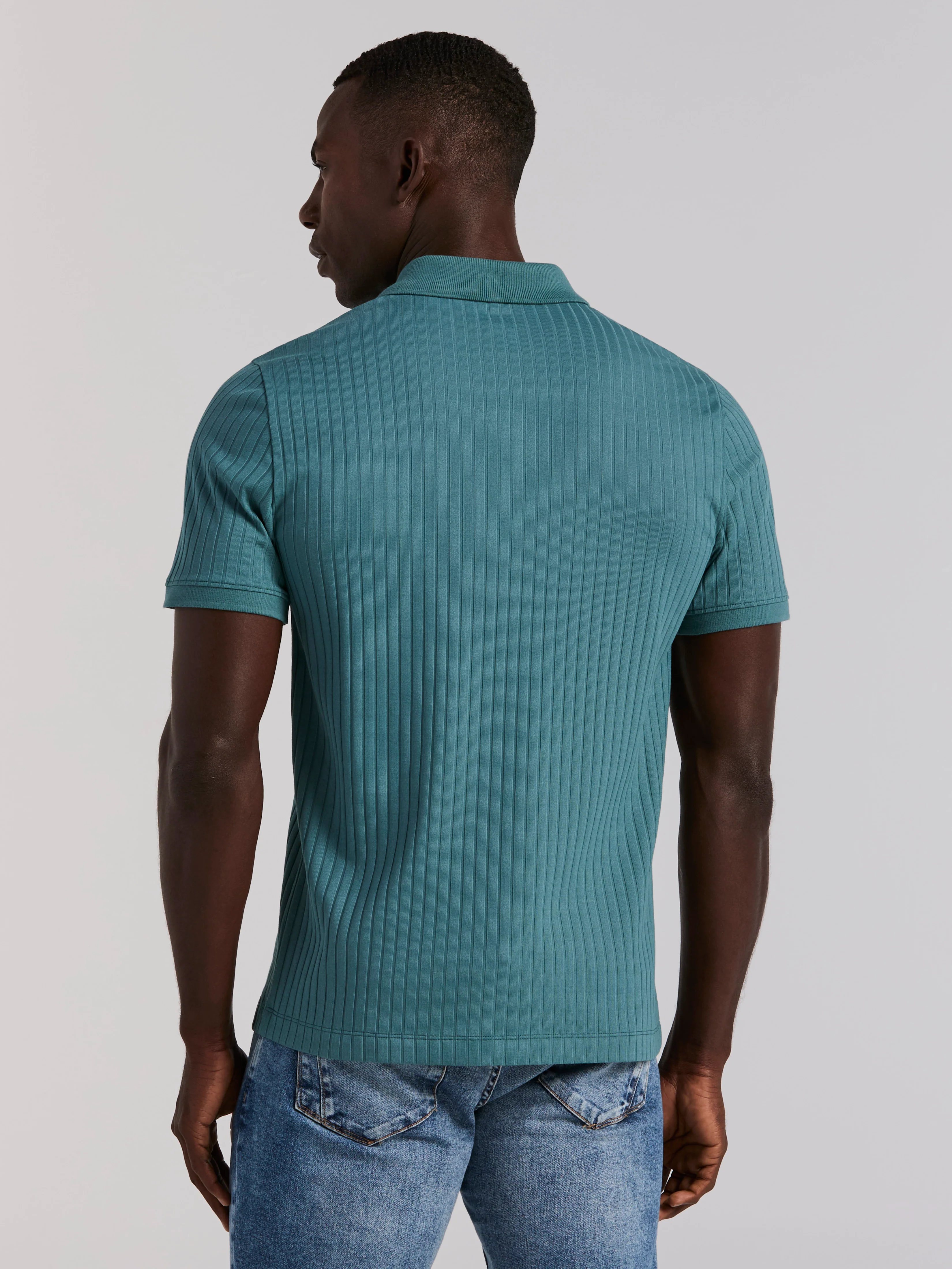 Quarter Zip Ribbed Polo - Image 42