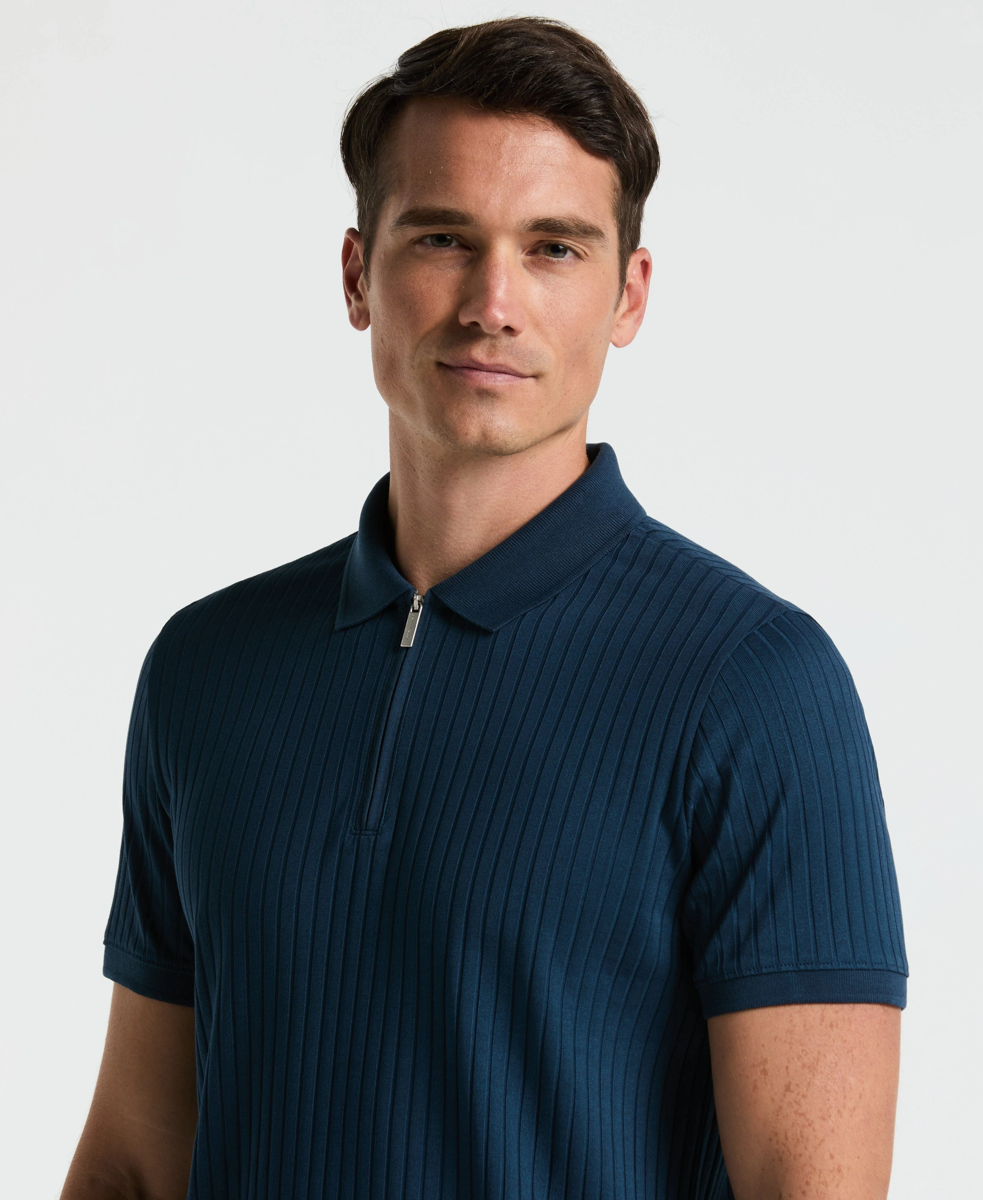 Quarter Zip Ribbed Polo - Image 55