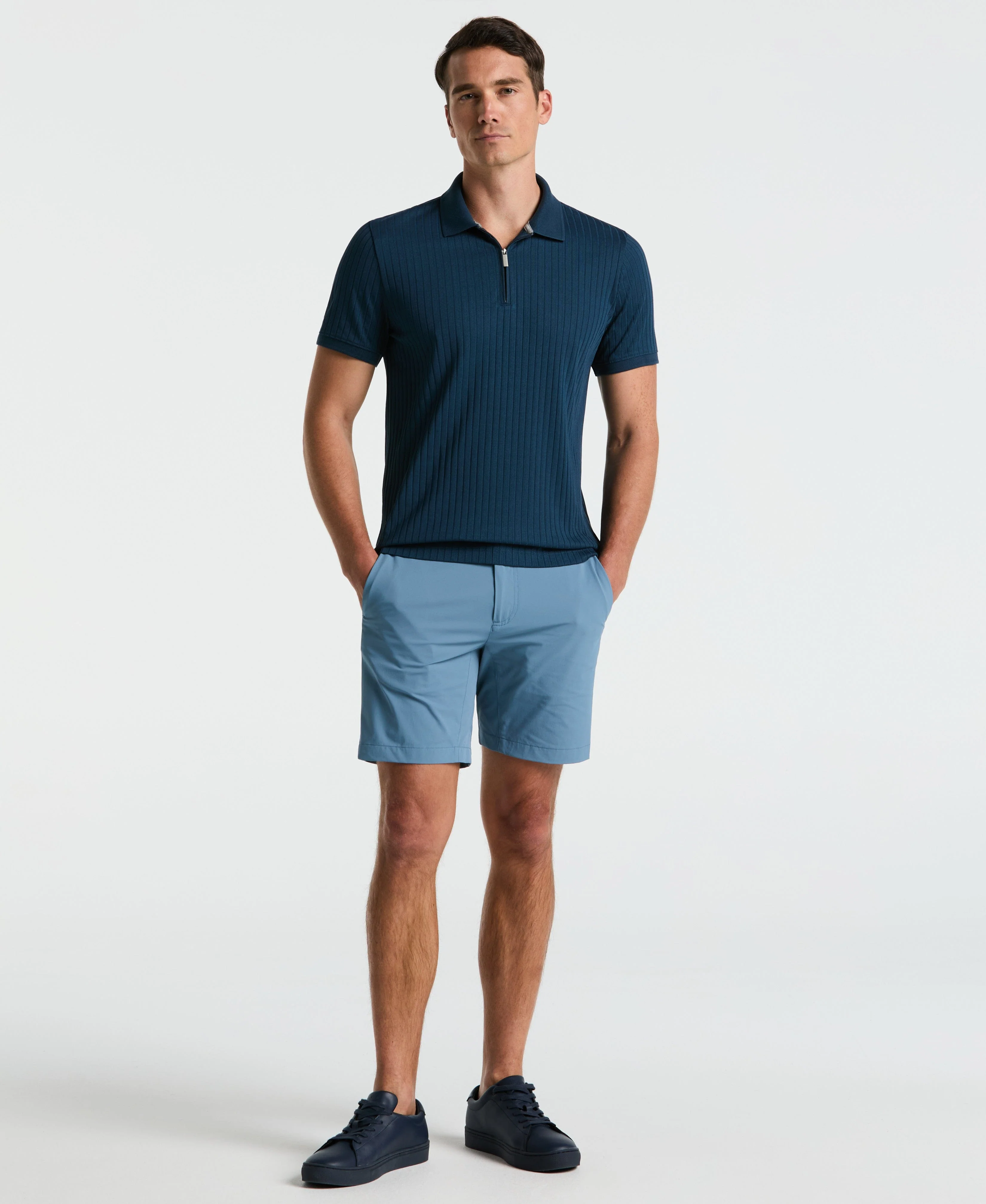 Quarter Zip Ribbed Polo - Image 56