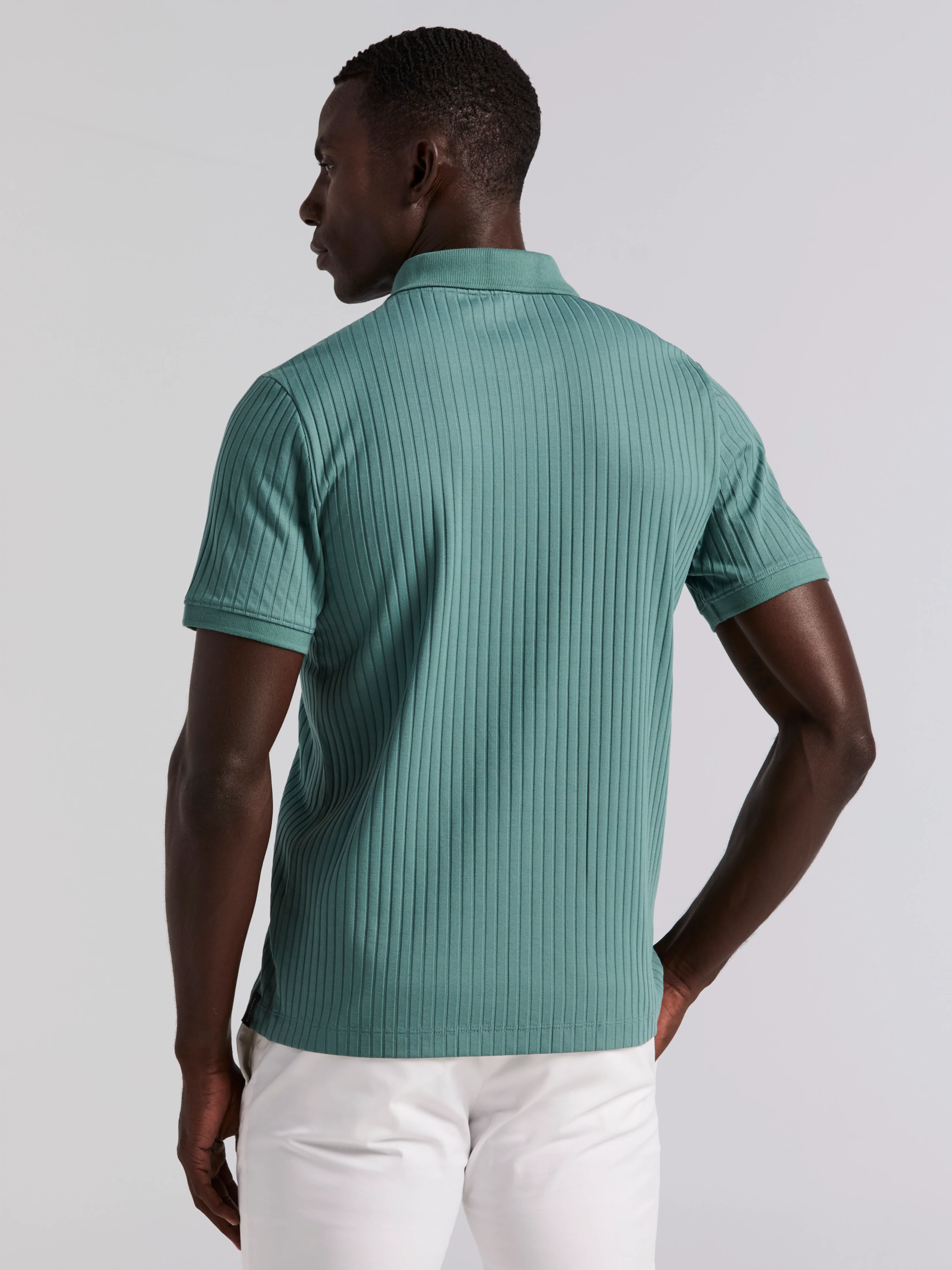 Quarter Zip Ribbed Polo - Image 59