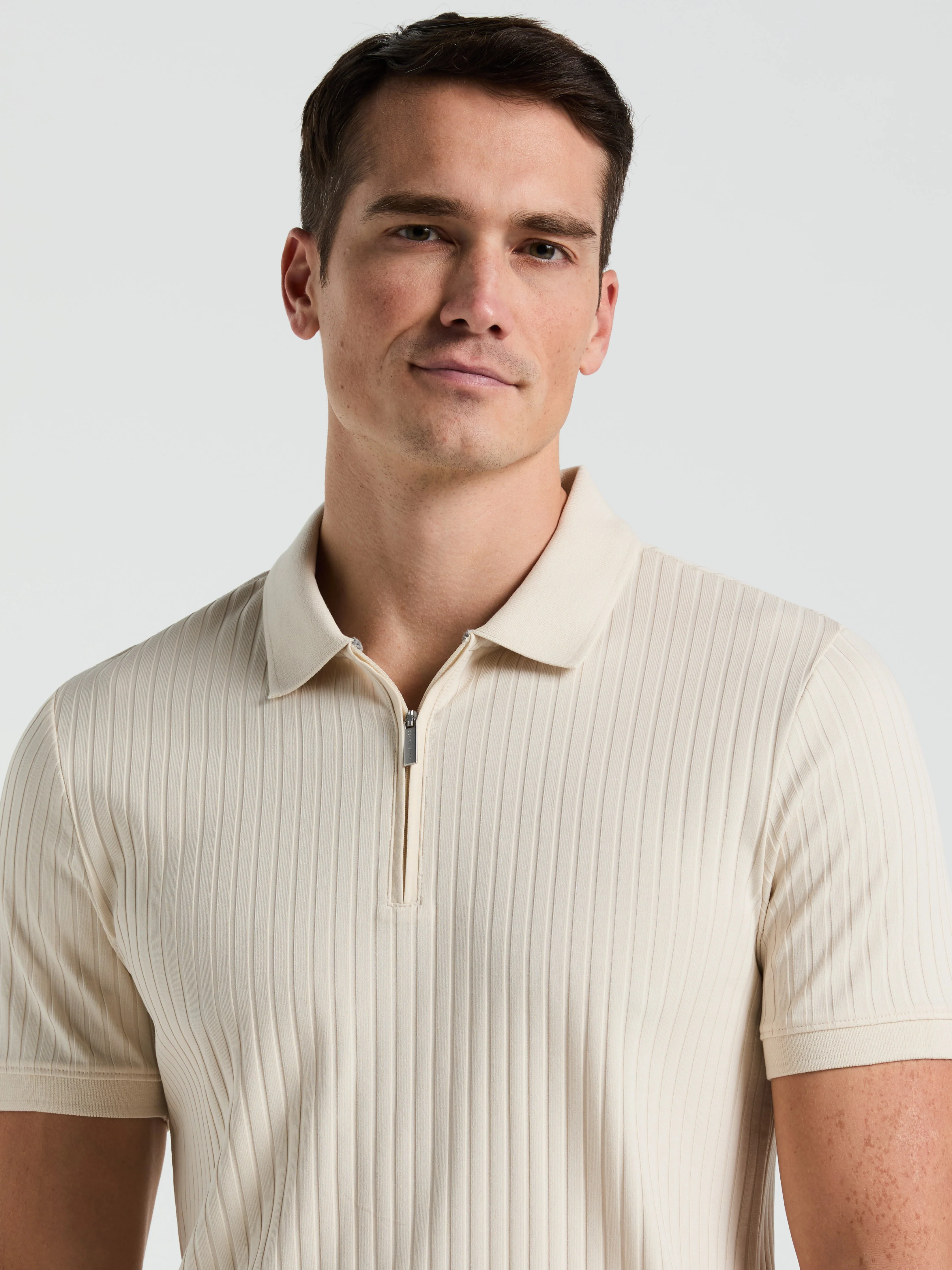 Quarter Zip Ribbed Polo - Image 6