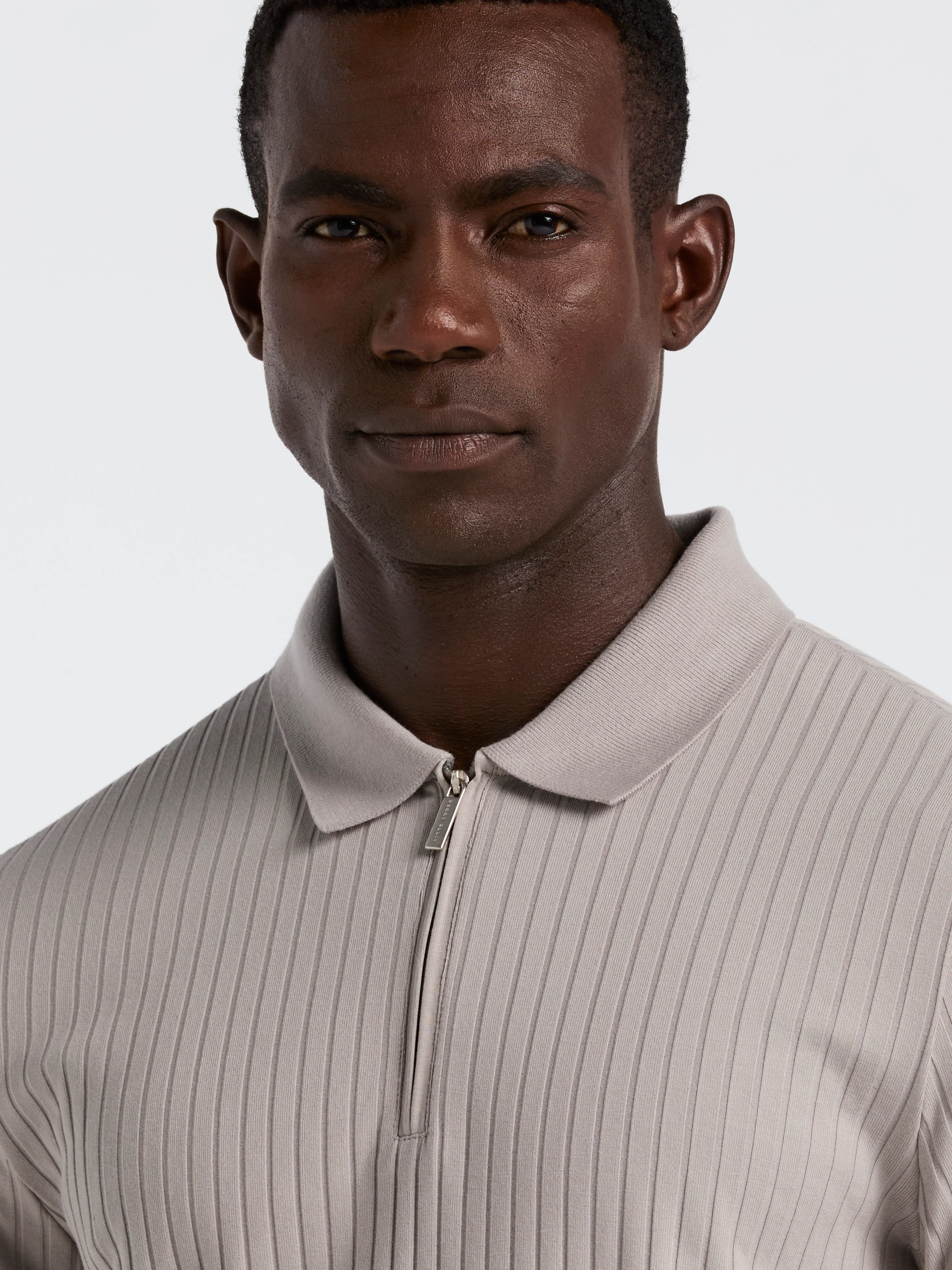 Quarter Zip Ribbed Polo - Image 64
