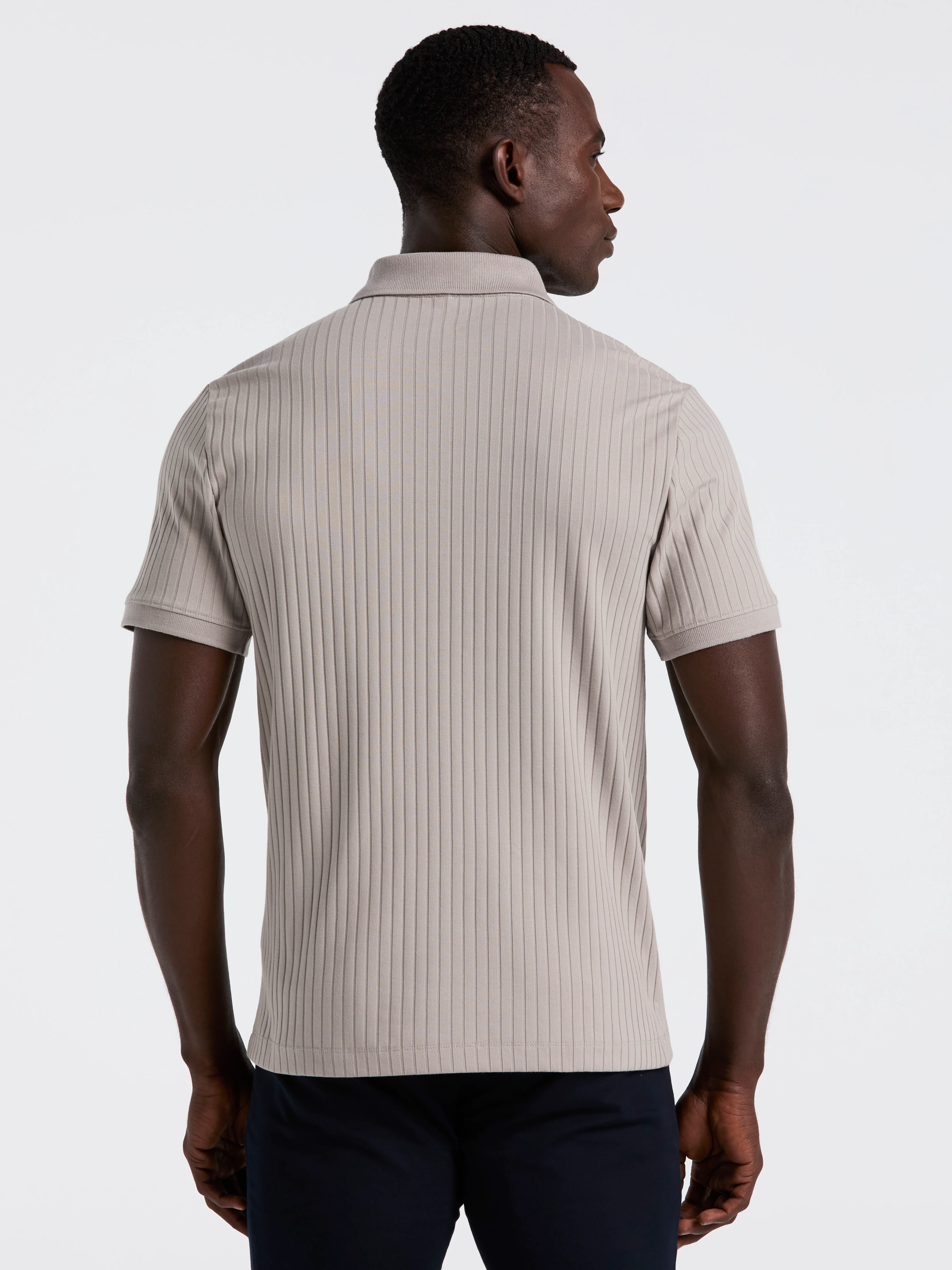 Quarter Zip Ribbed Polo - Image 65