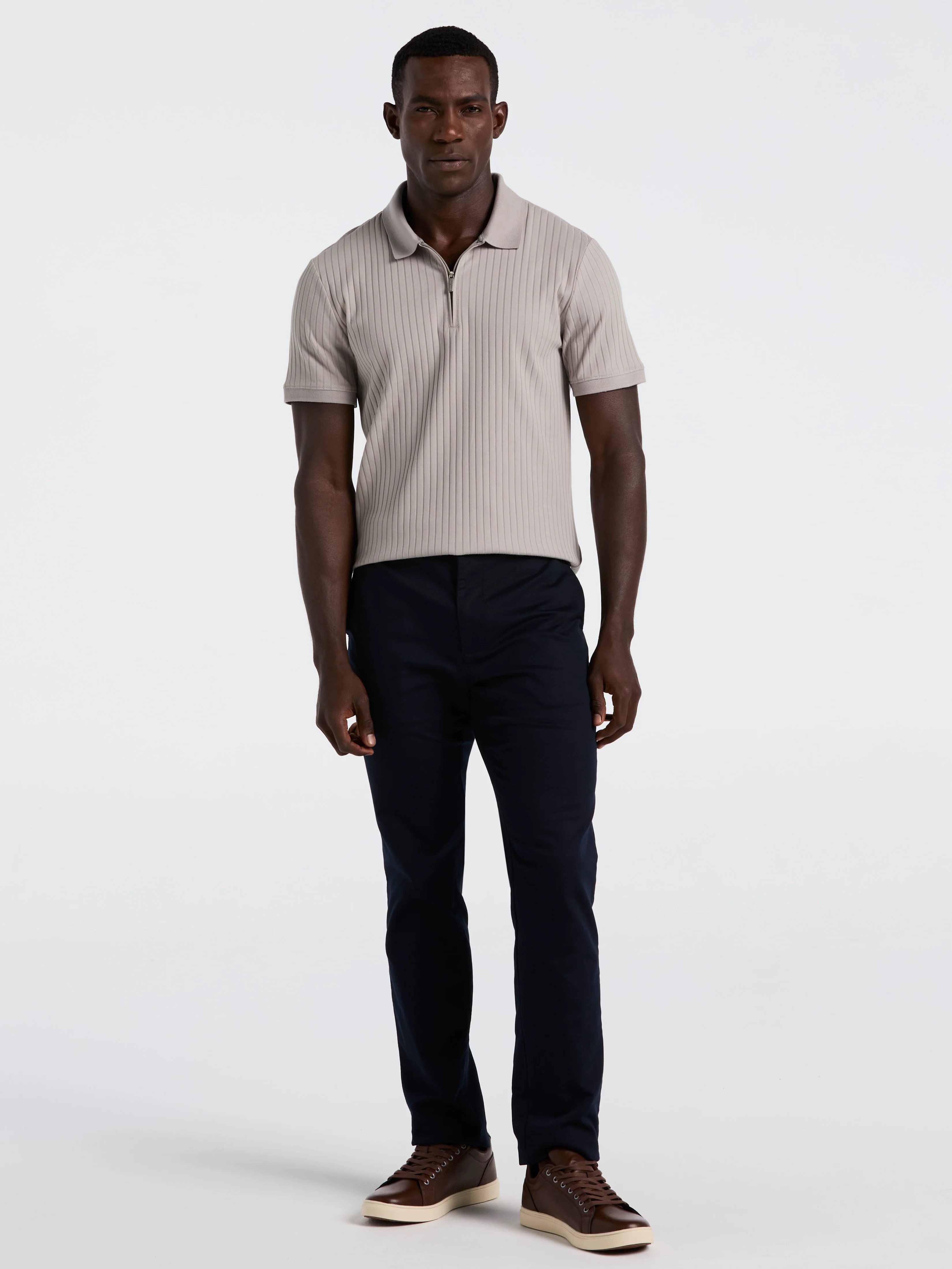 Quarter Zip Ribbed Polo - Image 66