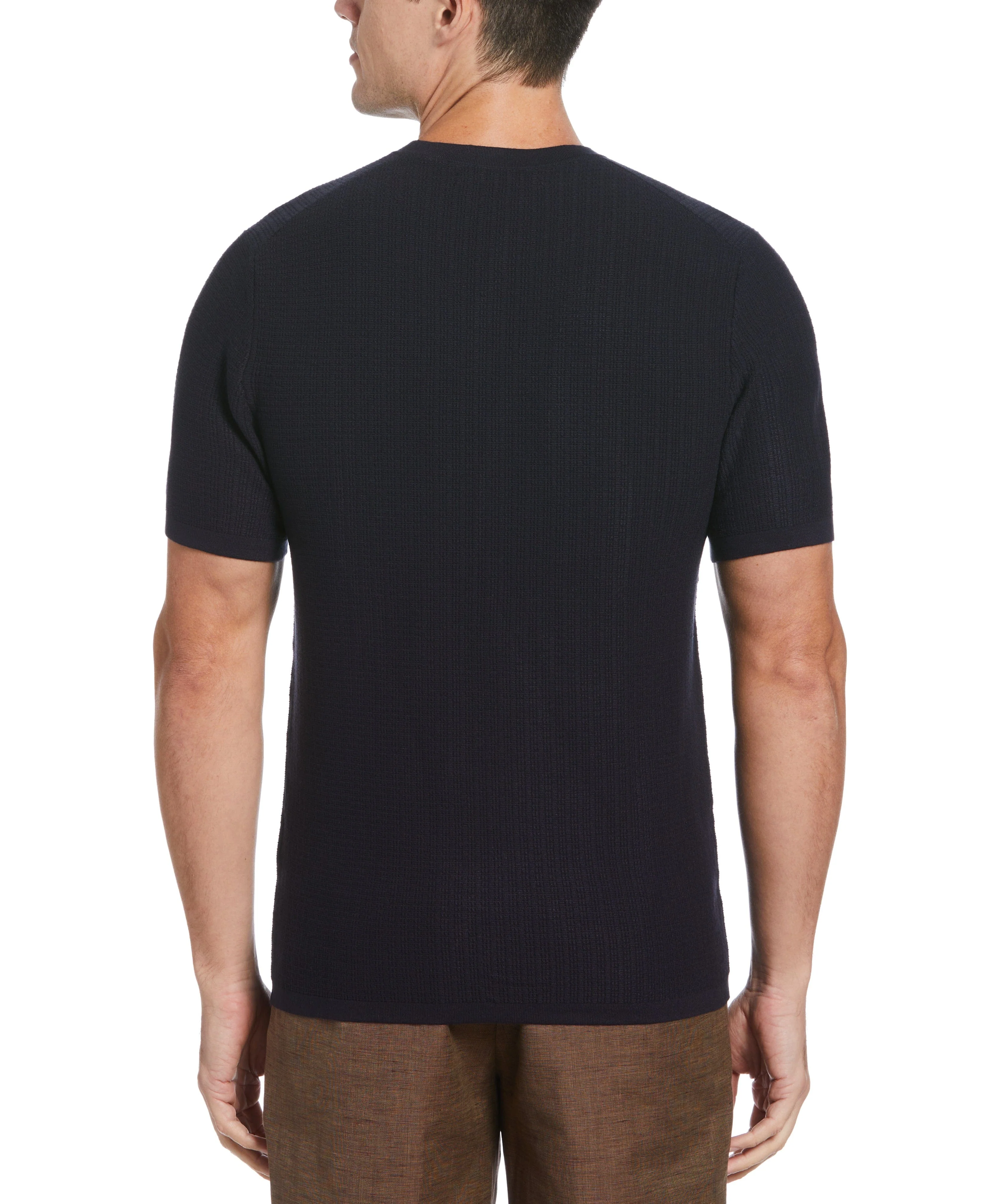 Tech Knit Vertical Ribbed Sweater Tee - Image 2