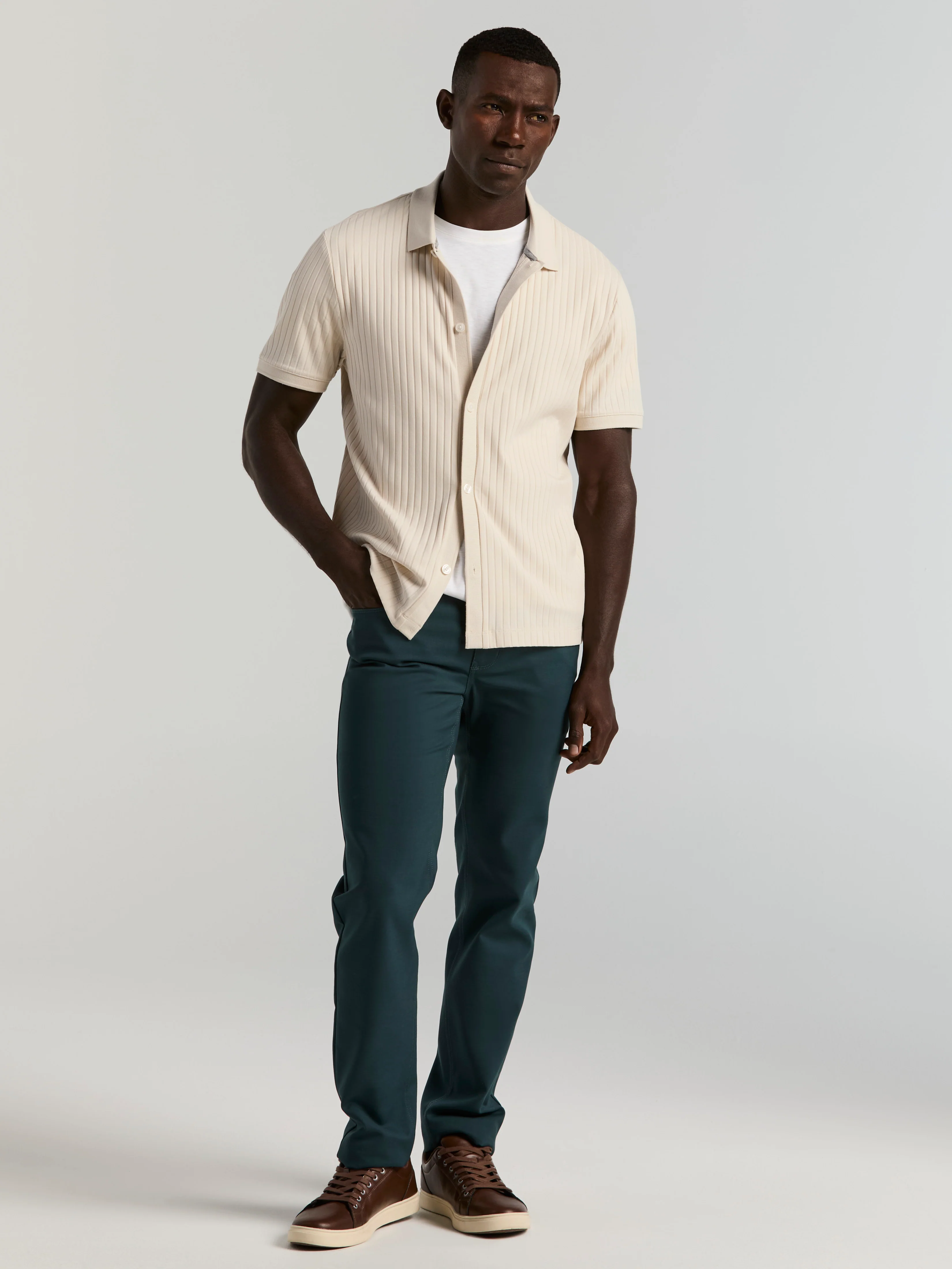 Ribbed Button Front Knit - Image 10