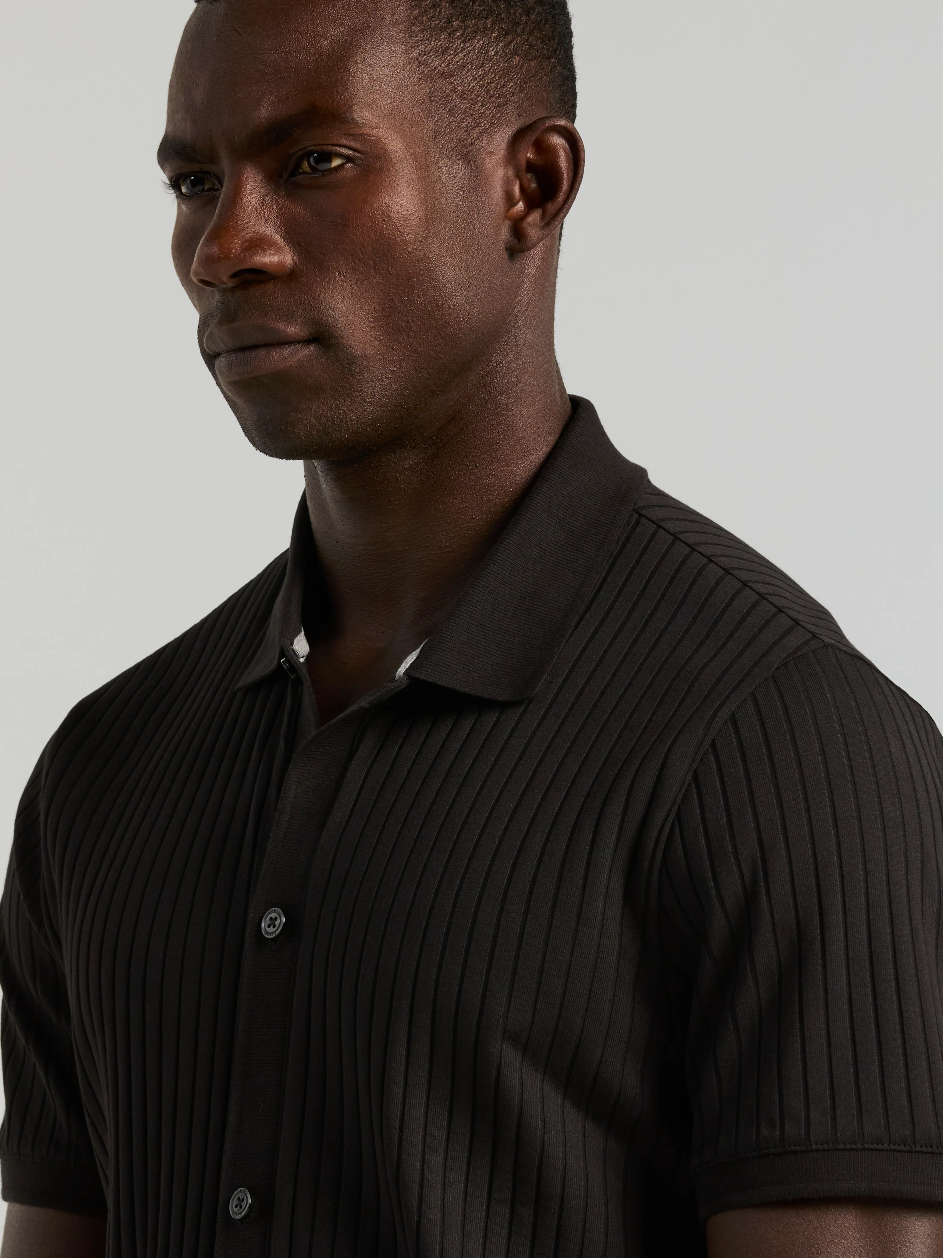 Ribbed Button Front Knit - Image 2