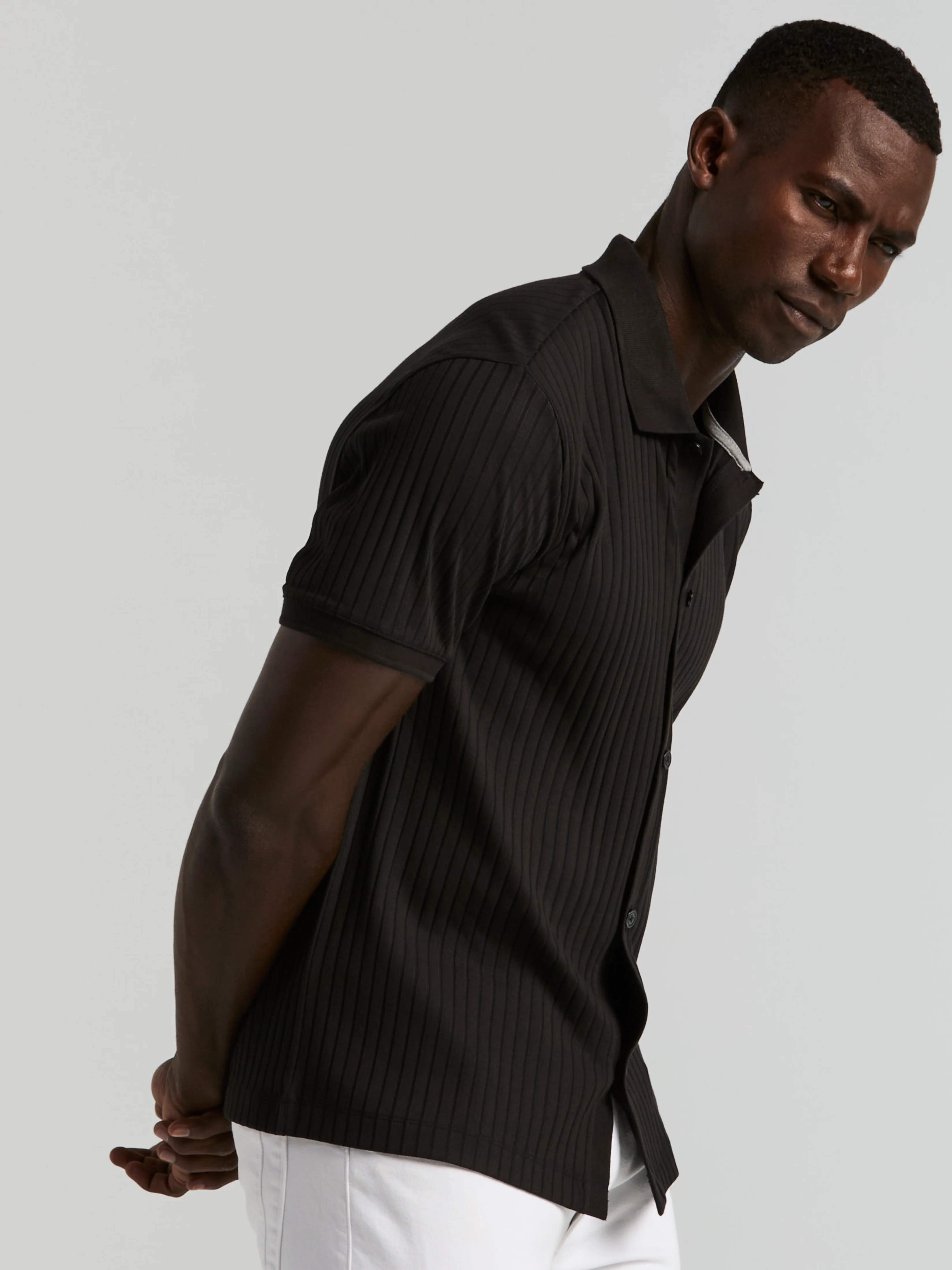 Ribbed Button Front Knit - Image 3