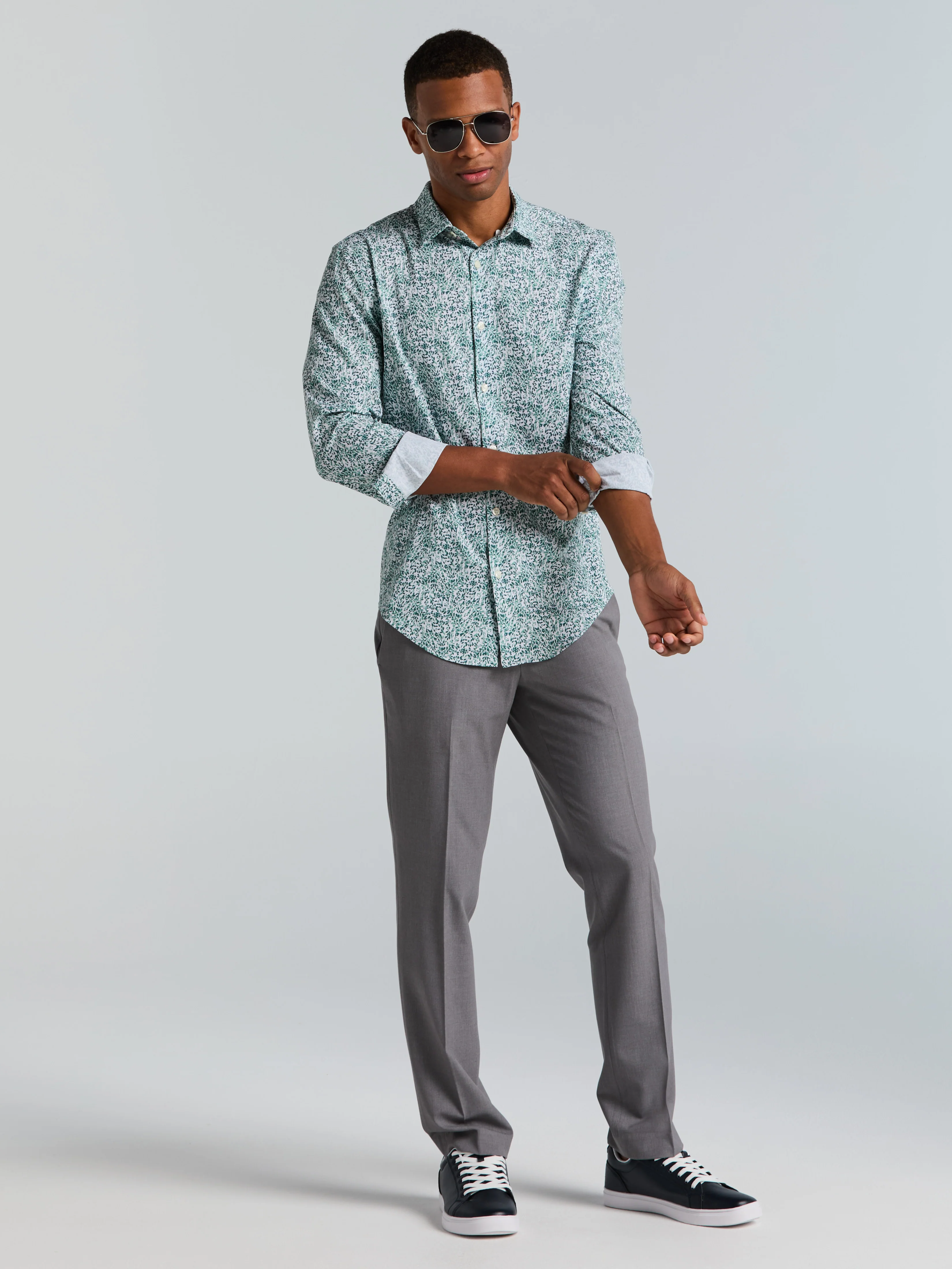 Botanical Total Stretch Button-Down Shirt - Image 13