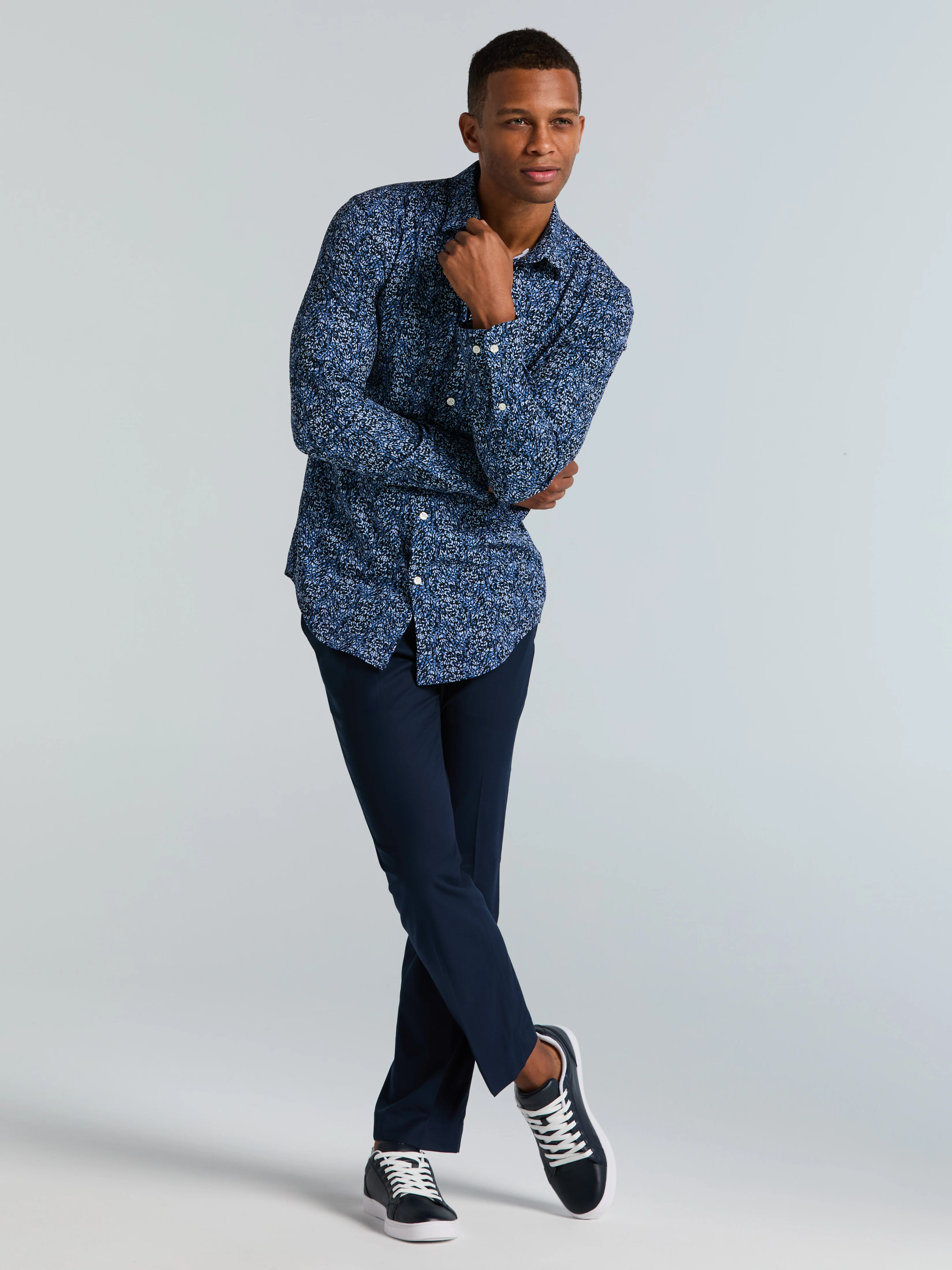 Botanical Total Stretch Button-Down Shirt - Image 5