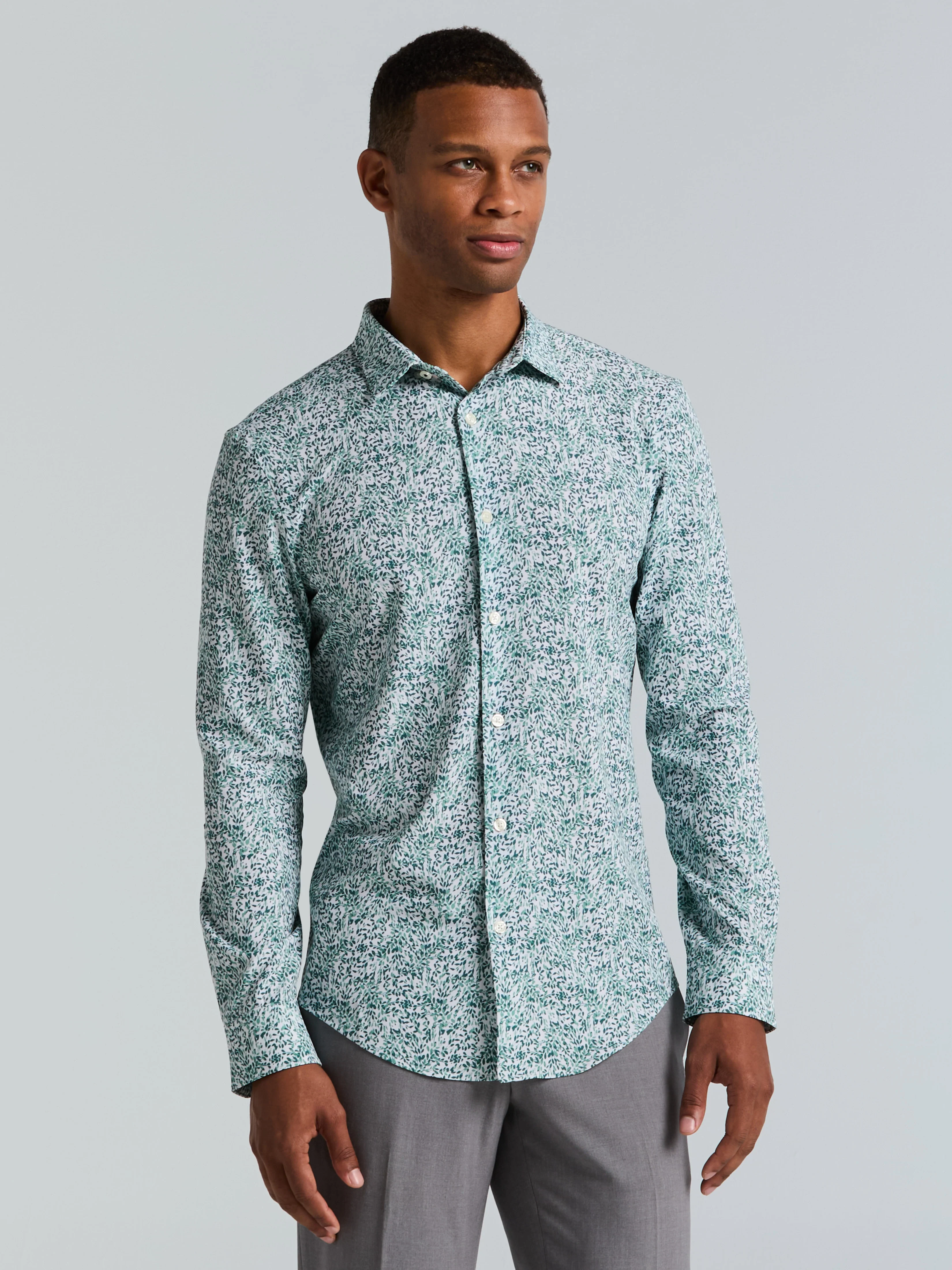Botanical Total Stretch Button-Down Shirt - Image 8