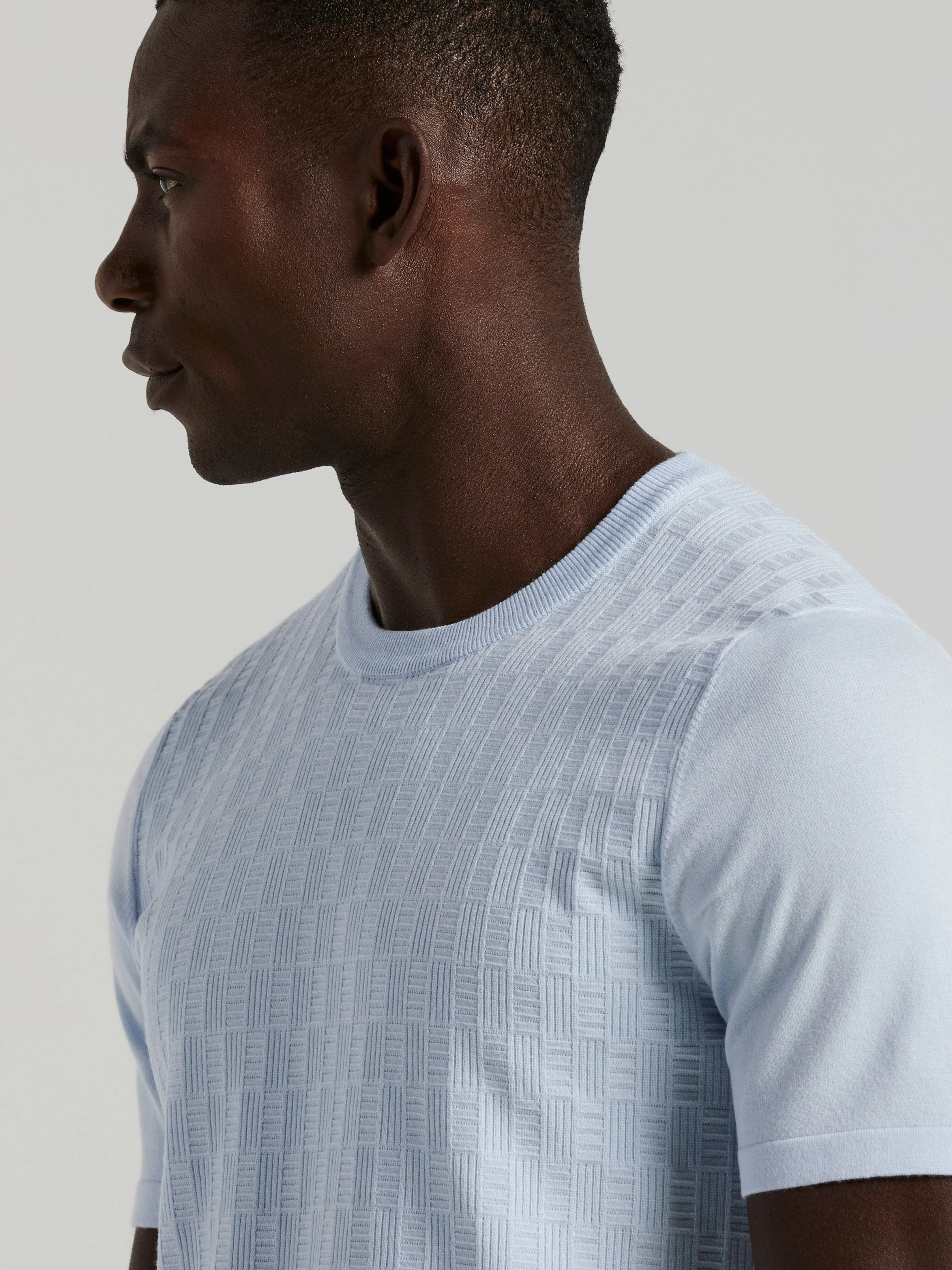 Geometric Textured Sweater Tee - Image 12