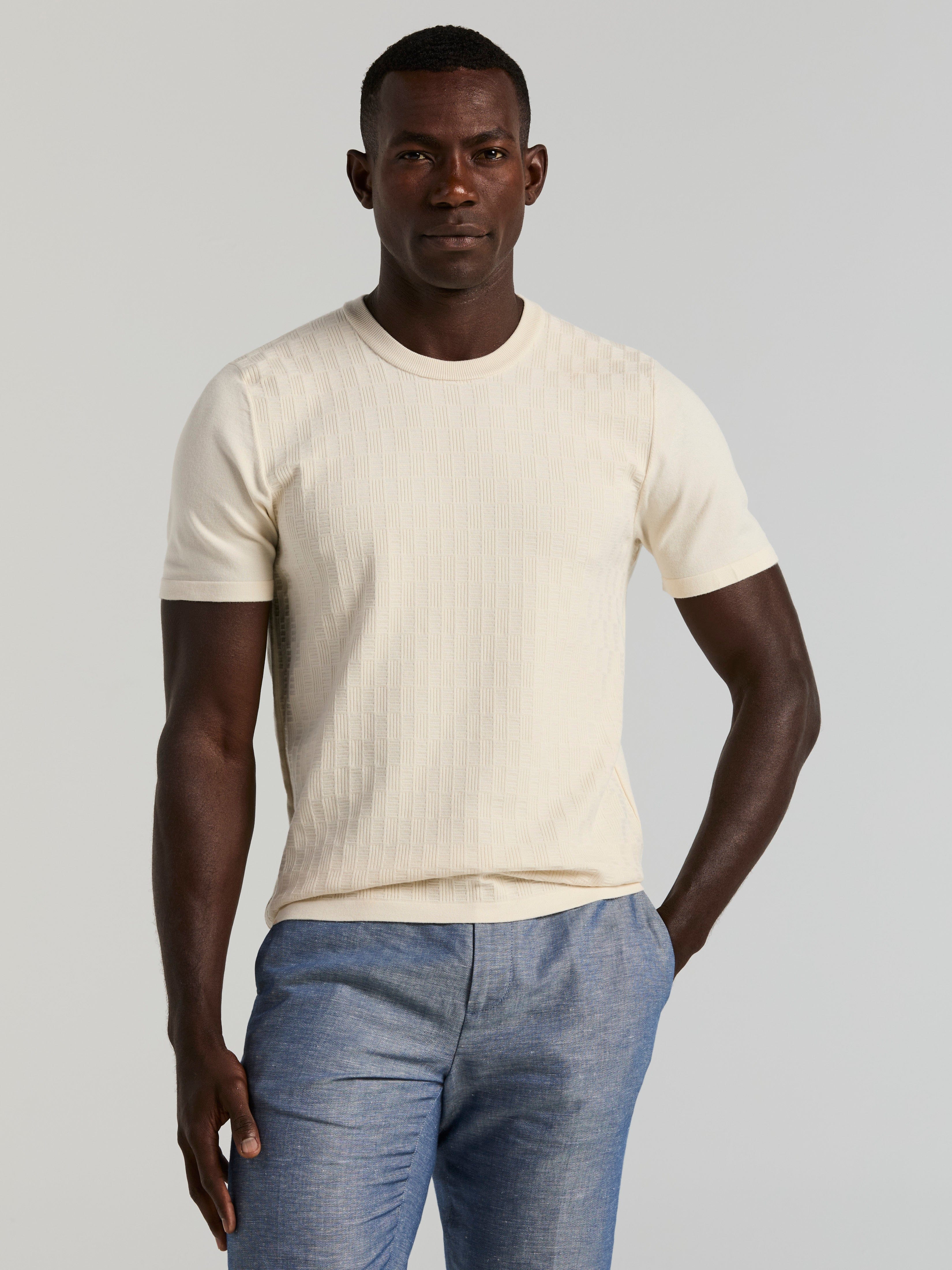 Geometric Textured Sweater Tee - Image 6