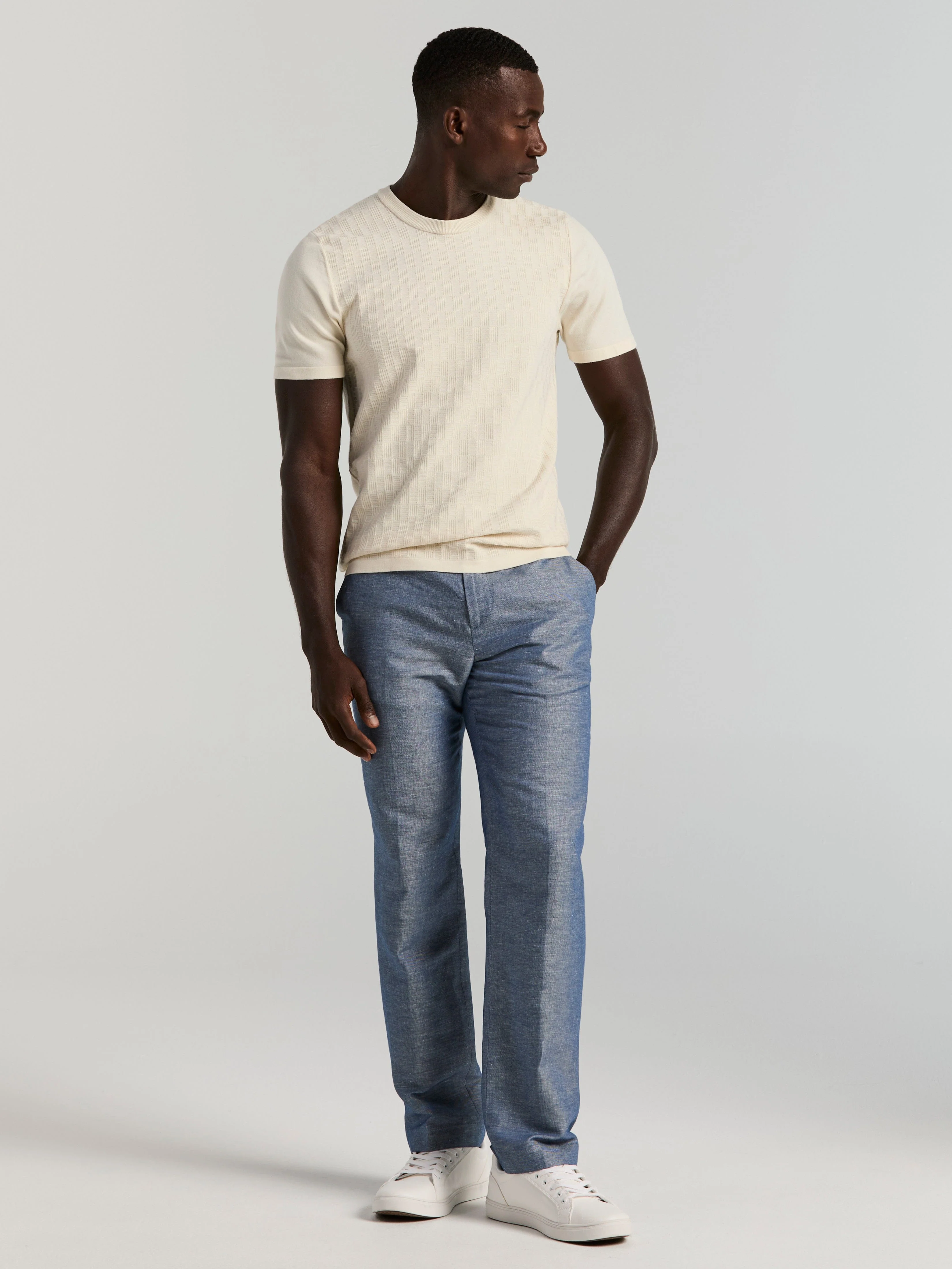 Geometric Textured Sweater Tee - Image 9