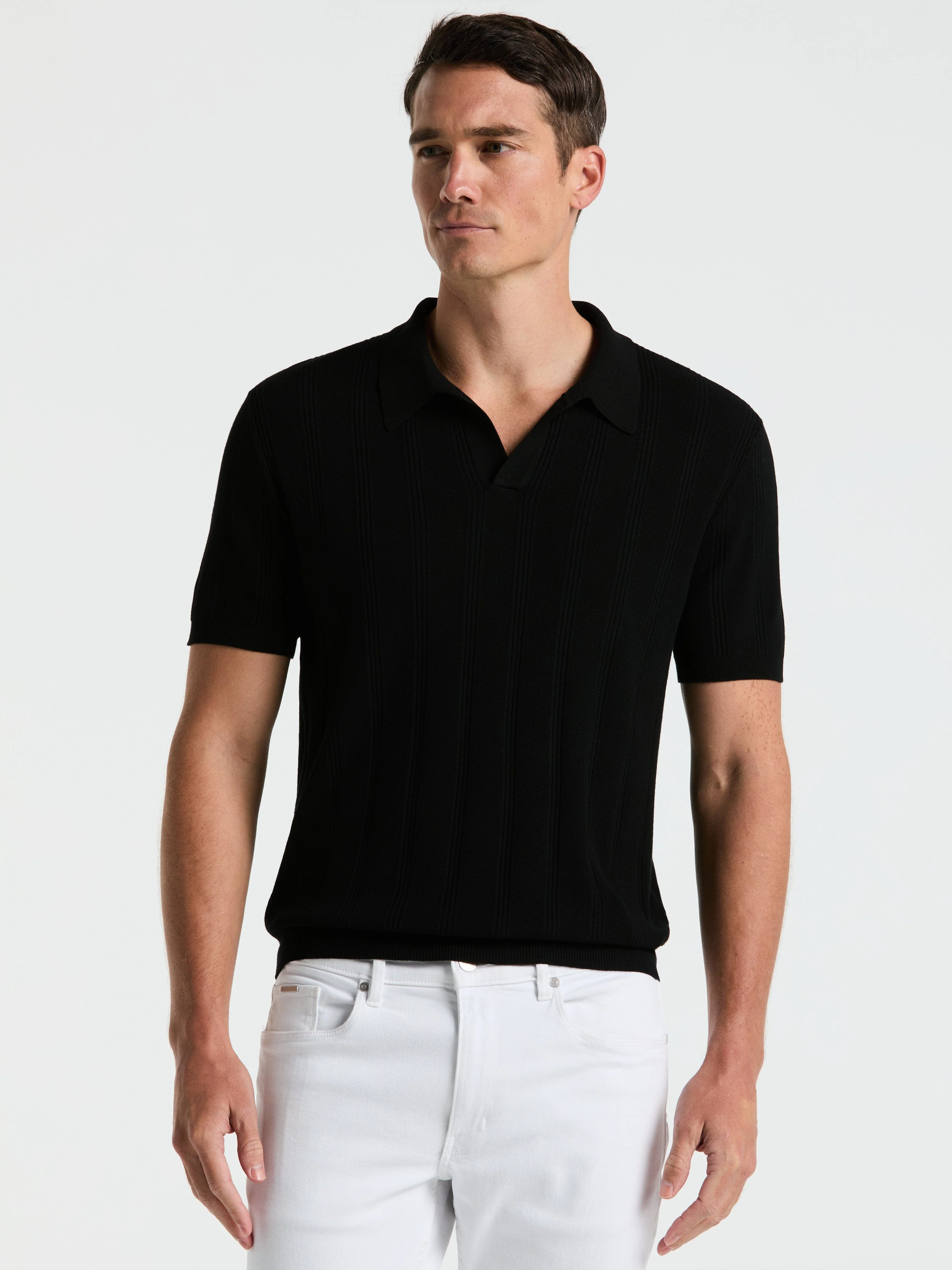 Mesh Stripe Sweater Polo - Image 11