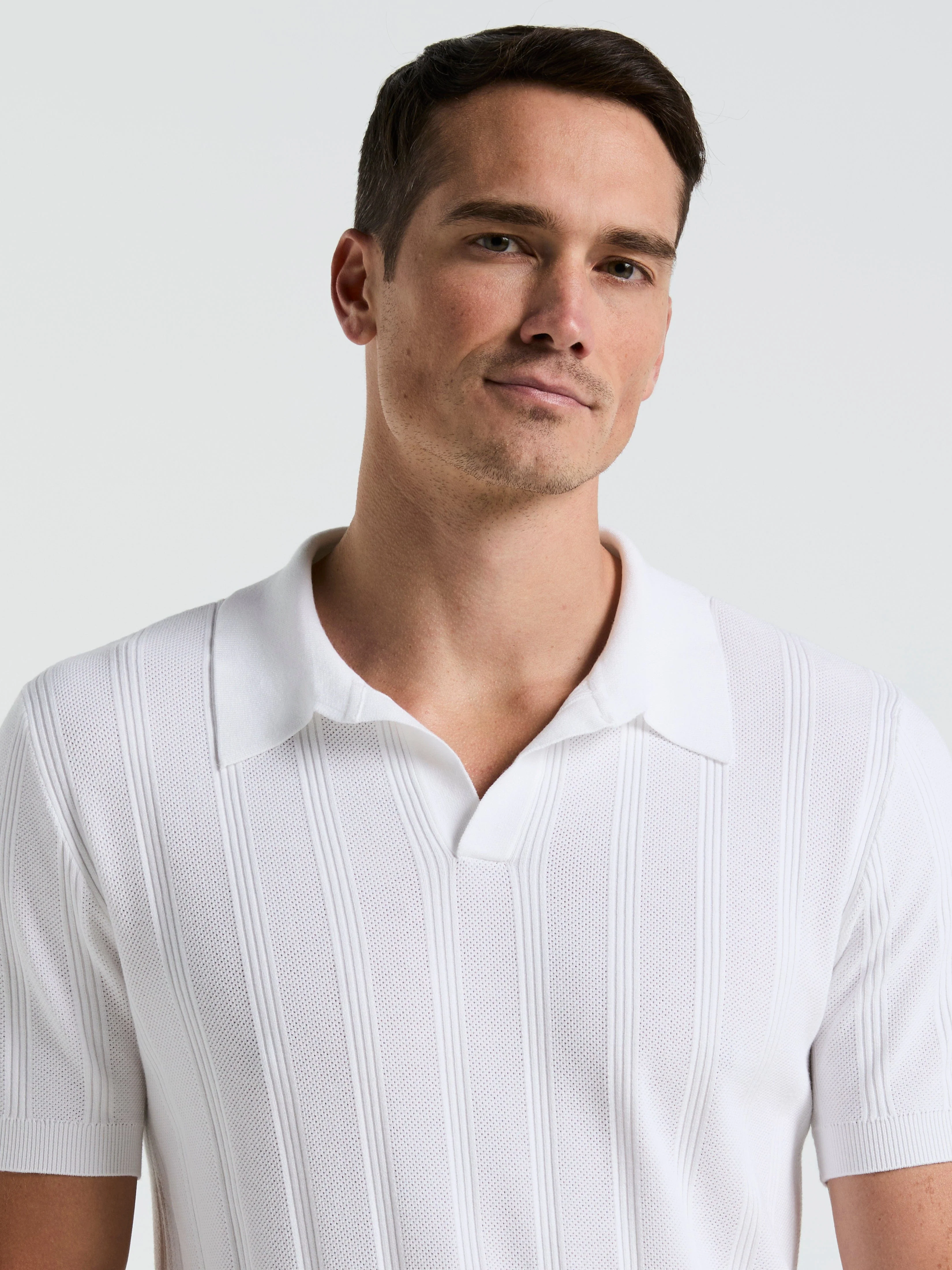 Mesh Stripe Sweater Polo - Image 19