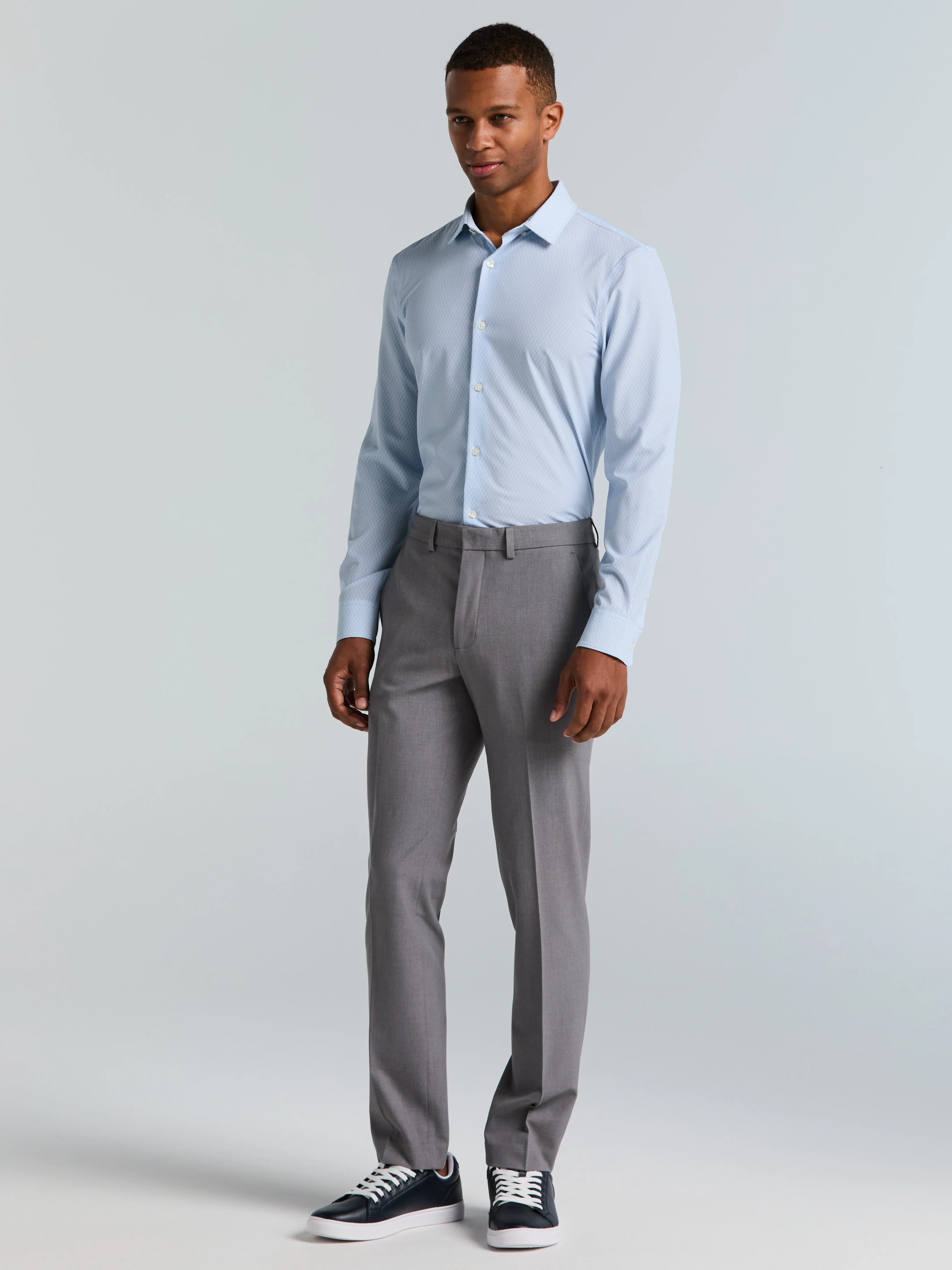 Slim Fit Total Stretch Diamond Geo Print Shirt - Image 5