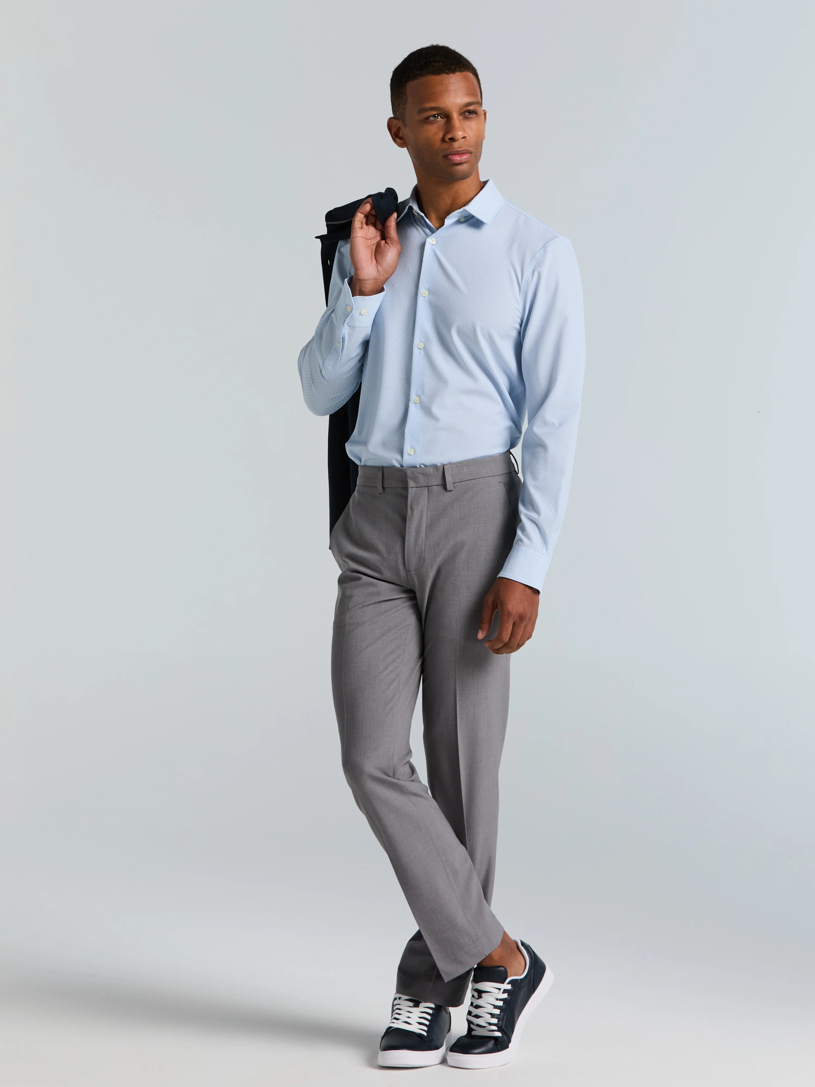 Slim Fit Total Stretch Diamond Geo Print Shirt - Image 6