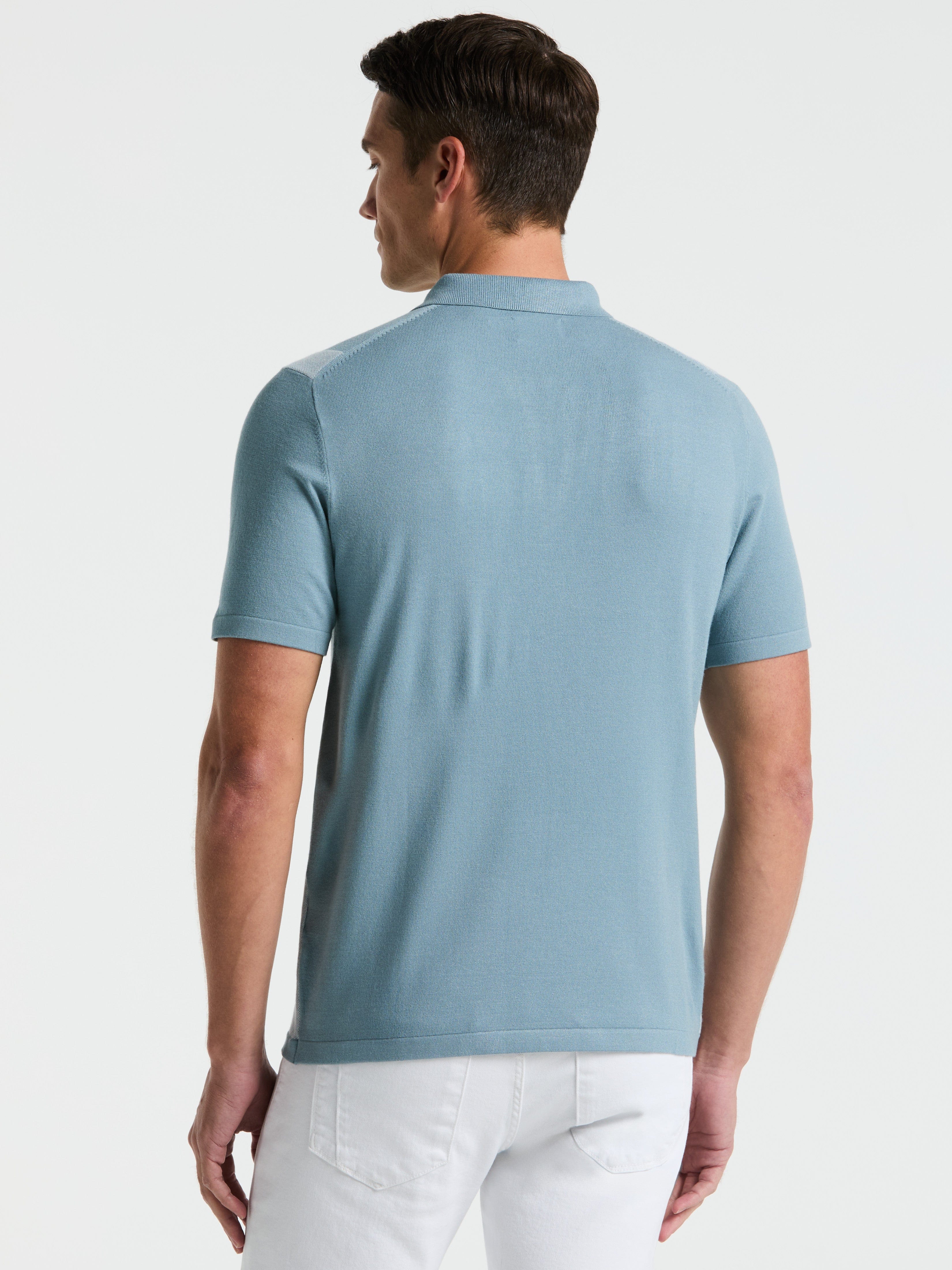Short Sleeve Tech Stretch Zip Polo - Image 3