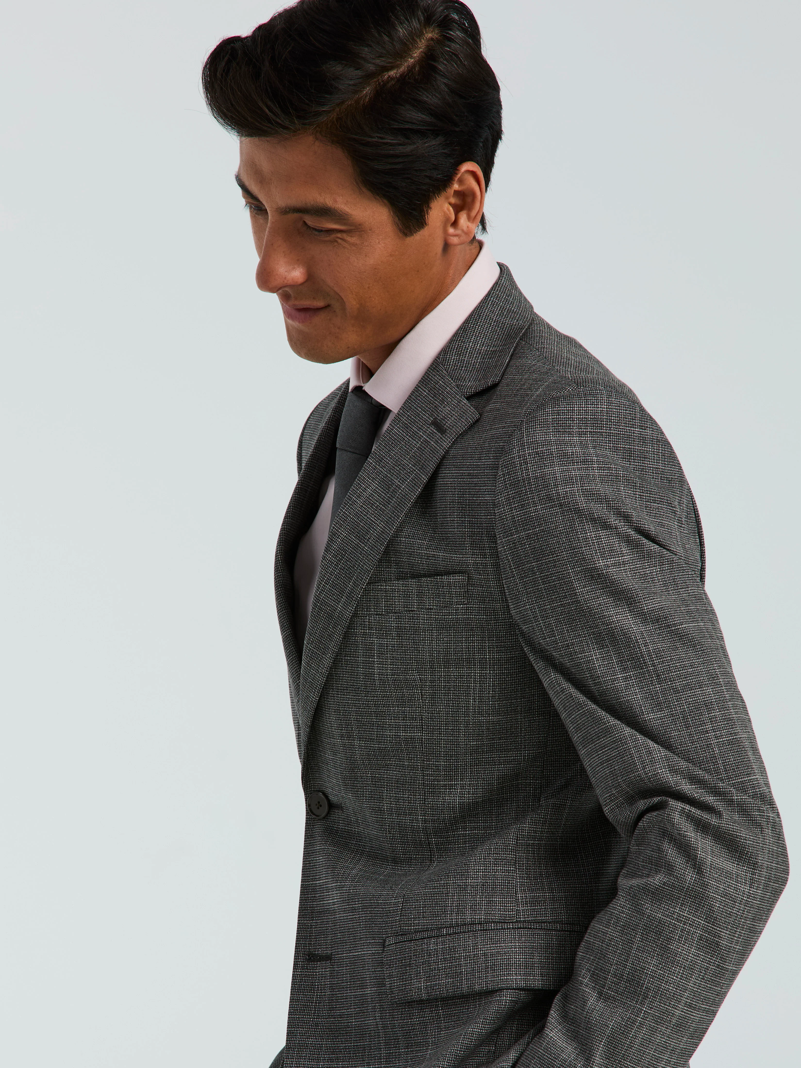 Skinny Fit Houndstooth Suit Jacket - Image 3