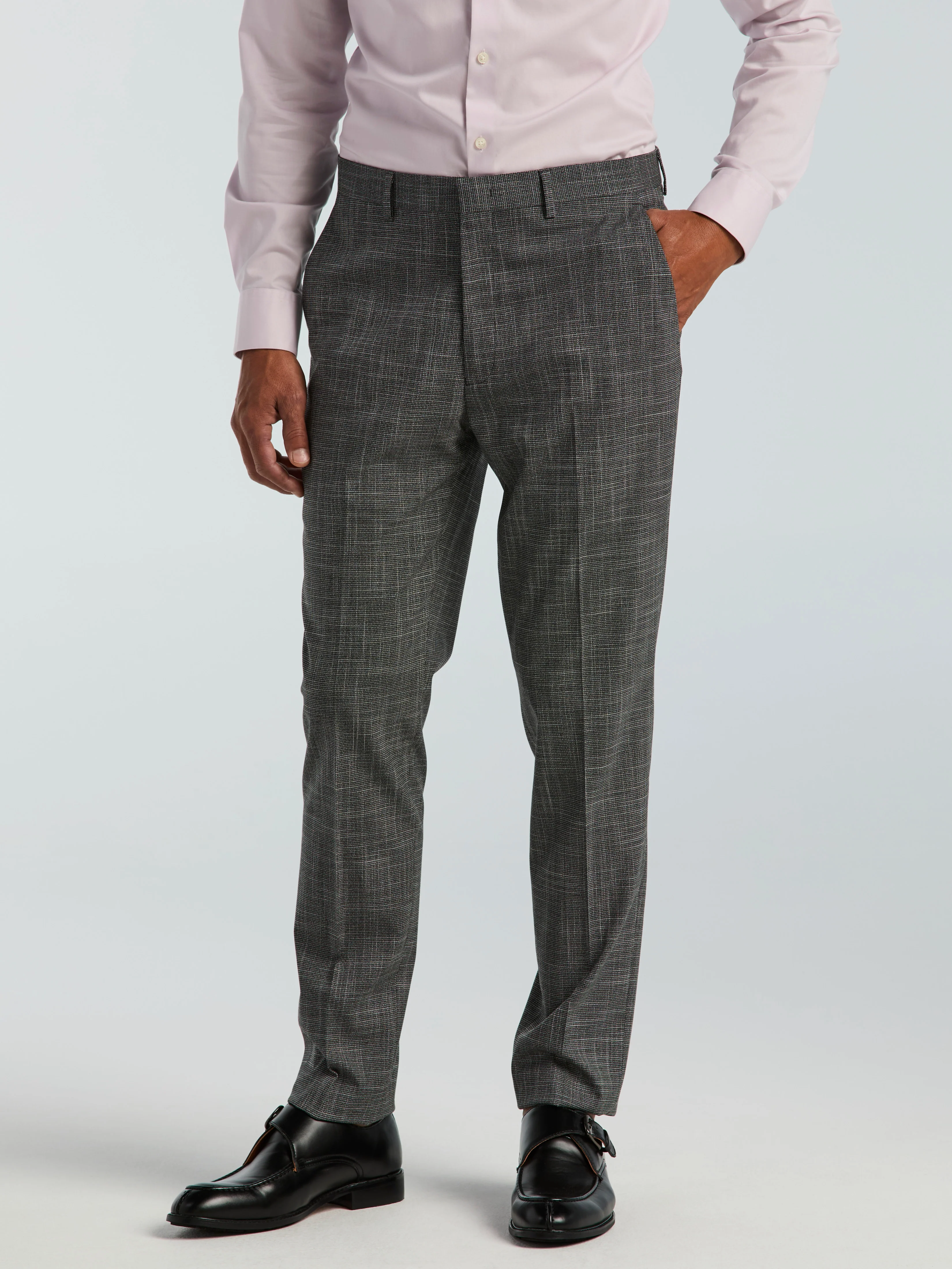 Skinny Fit Houndstooth Suit Pant