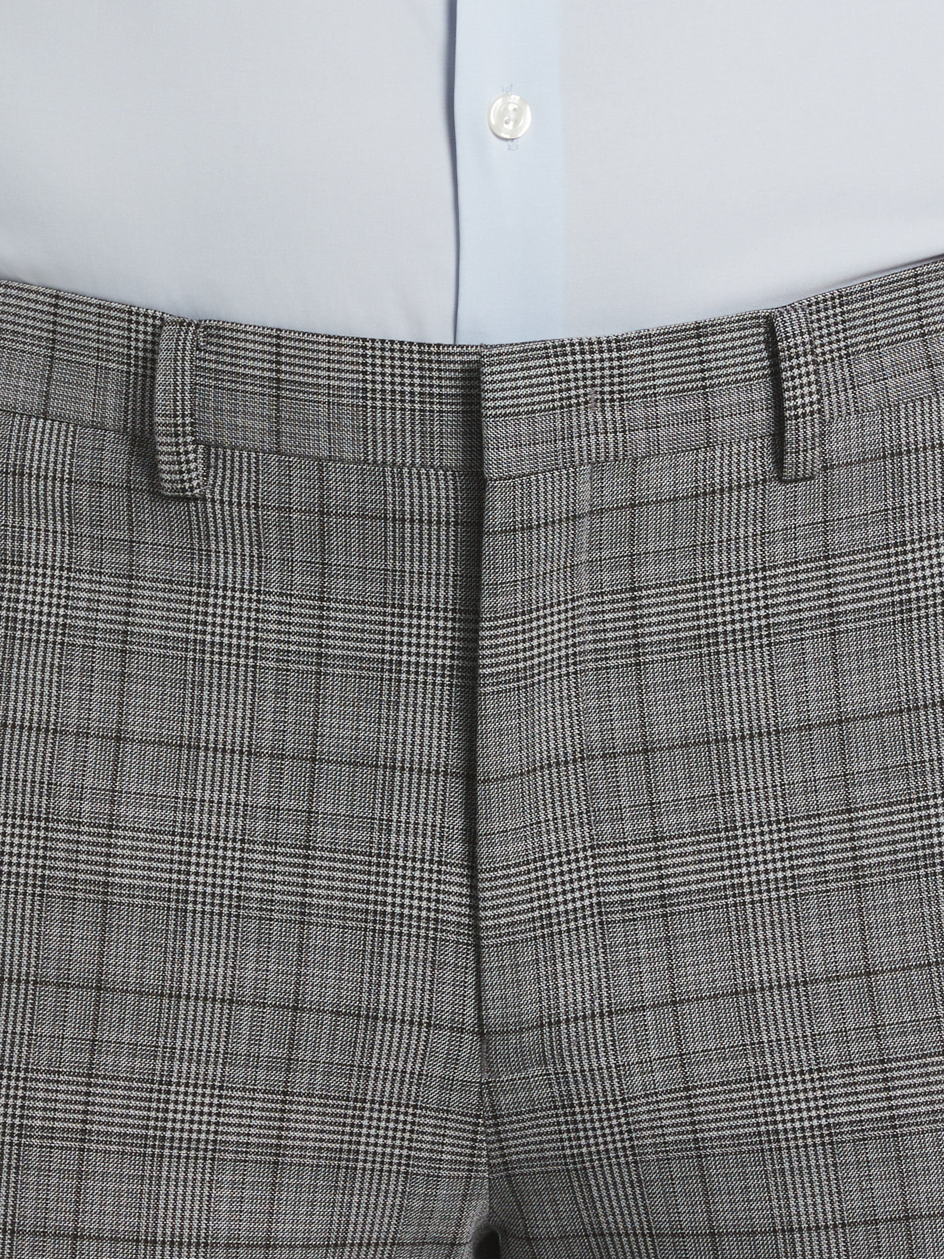Skinny Fit Plaid Suit Pant - Image 3