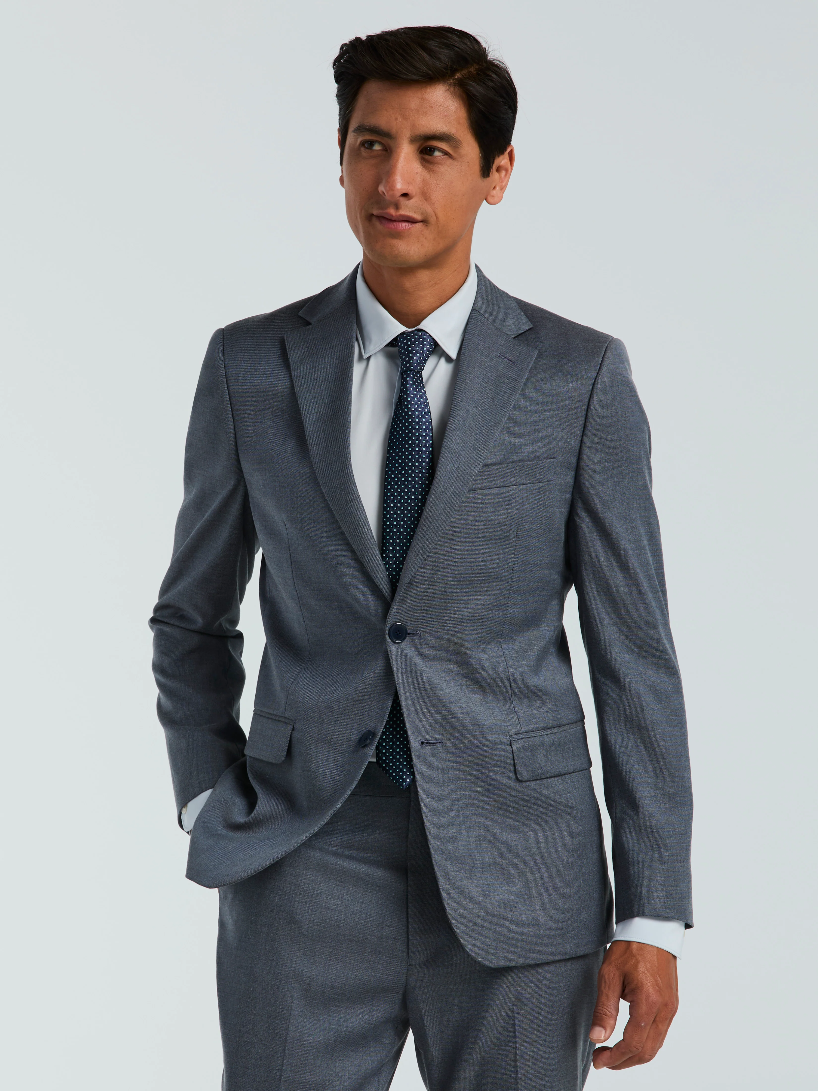 Skinny Fit Textured Suit - Image 3