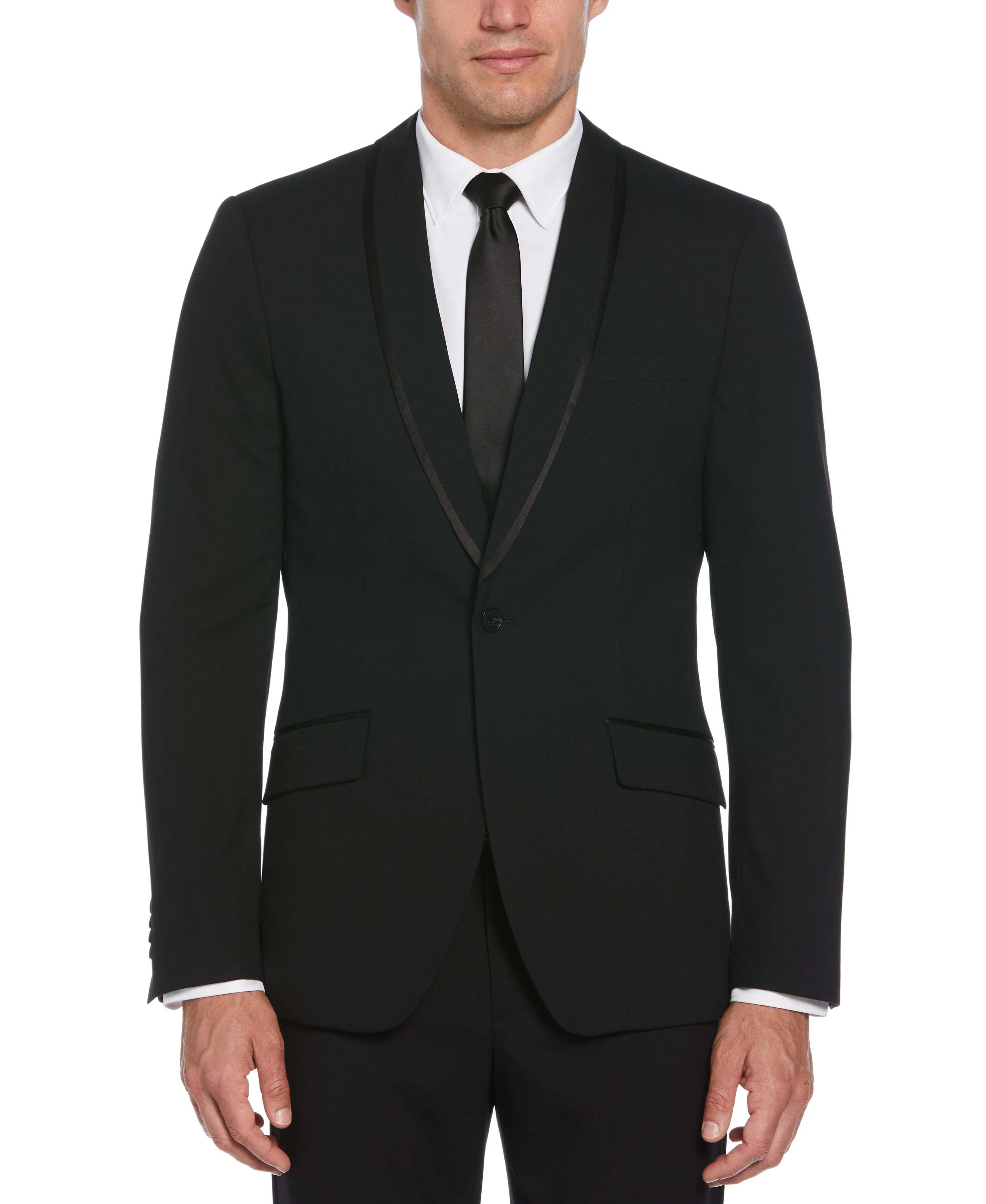 Slim Fit Black Stretch Tuxedo - Image 3