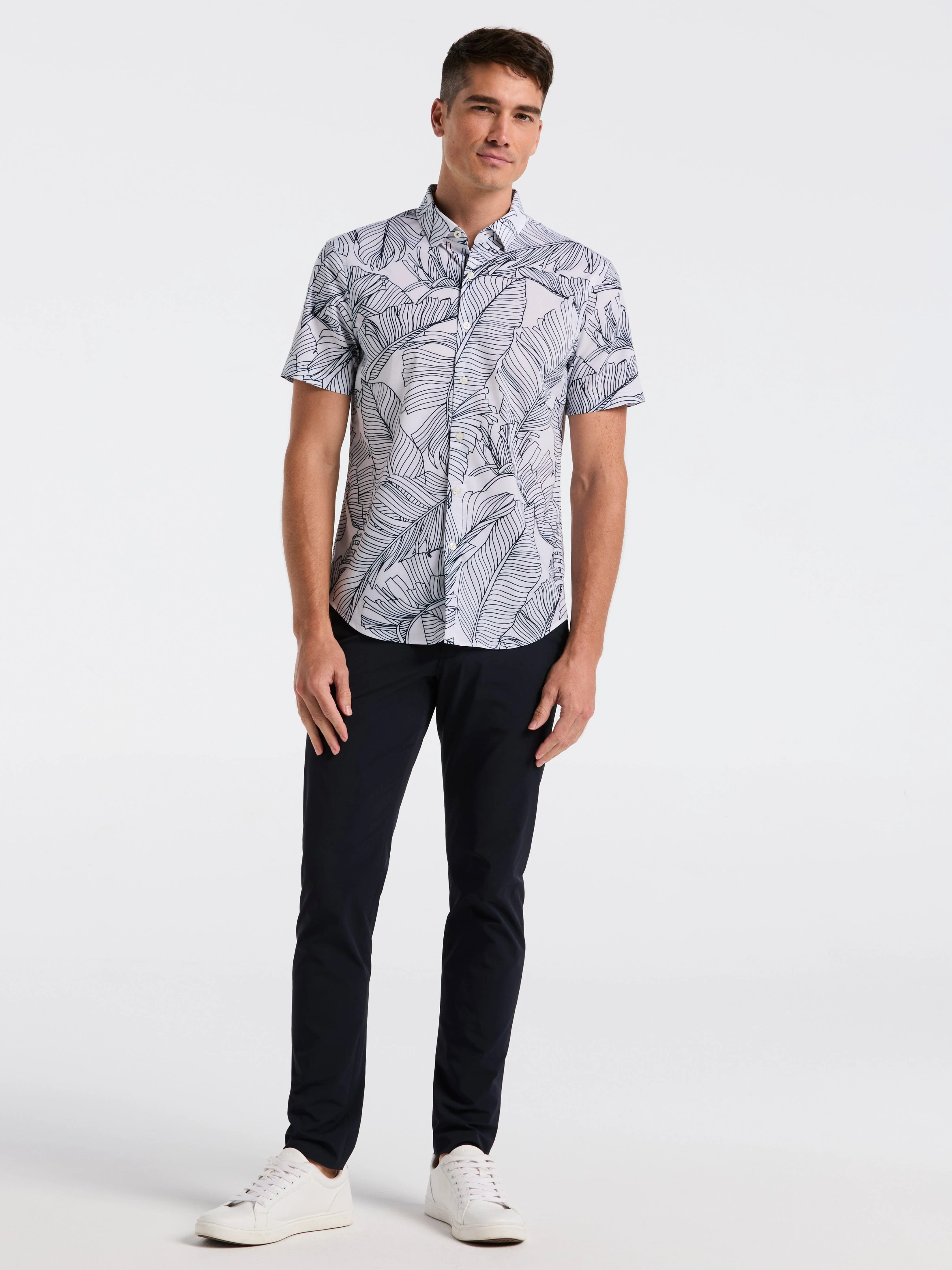 Slim Fit Botanical Print Shirt - Image 4