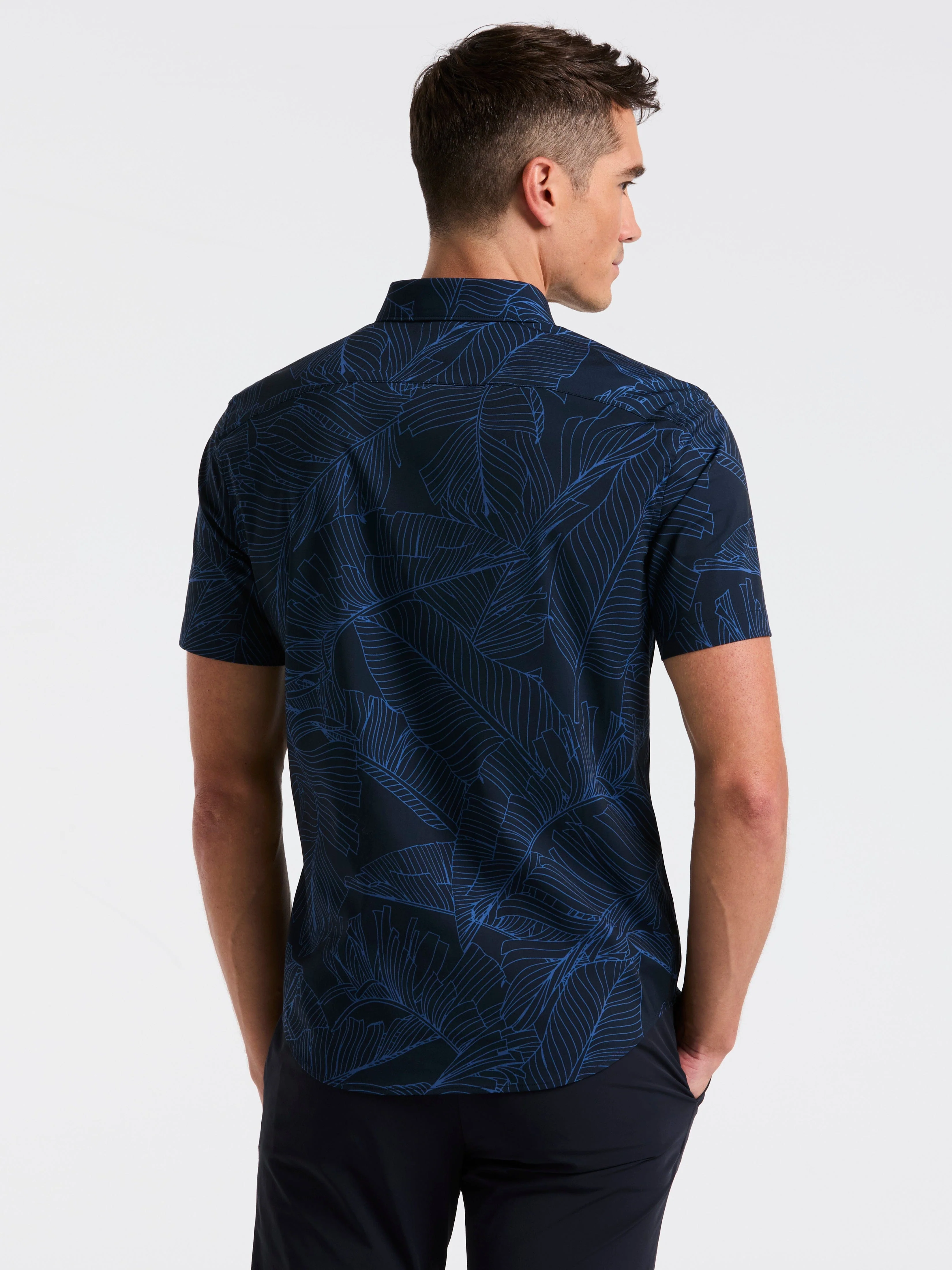 Slim Fit Botanical Print Shirt - Image 8