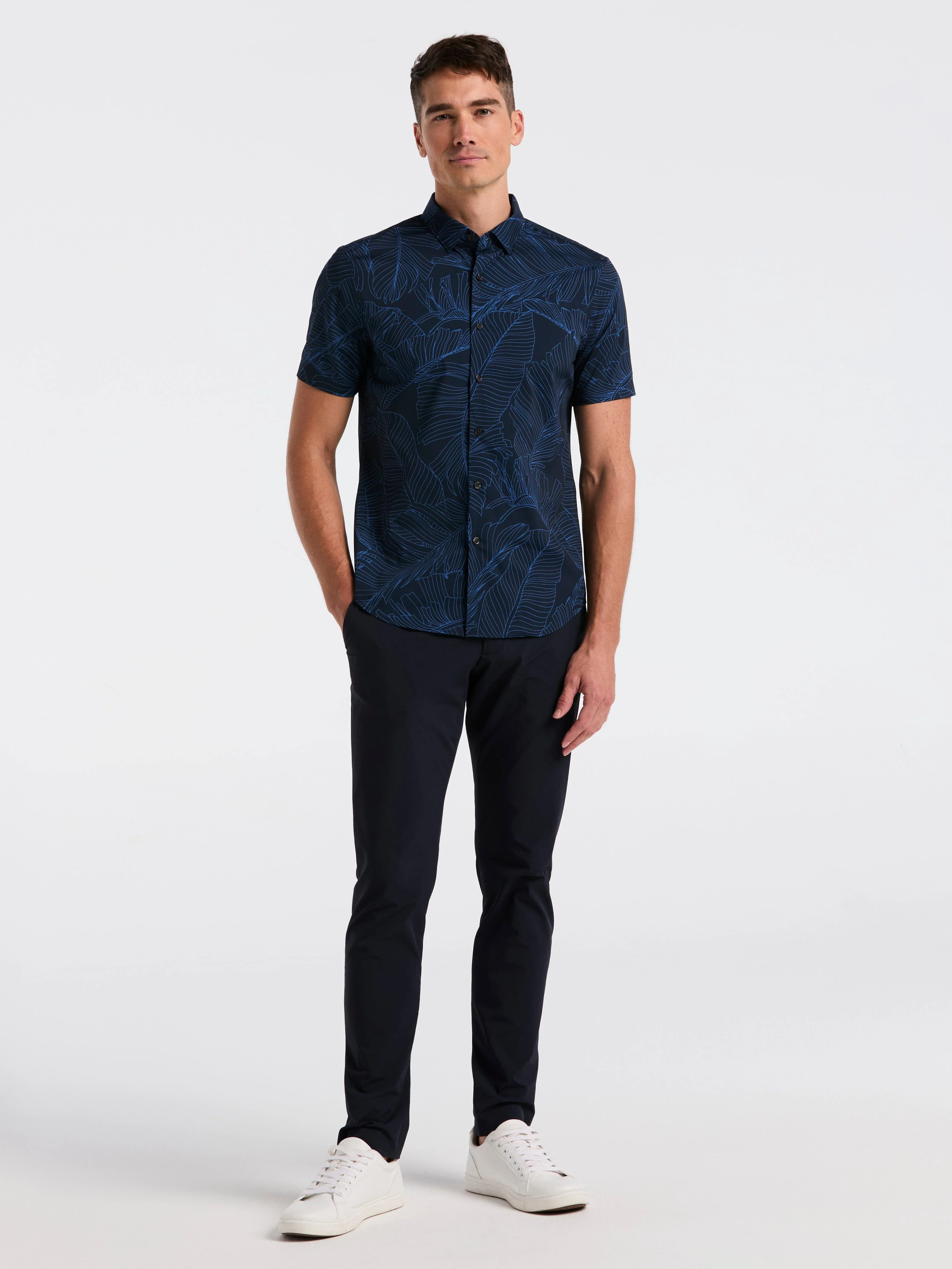 Slim Fit Botanical Print Shirt - Image 9