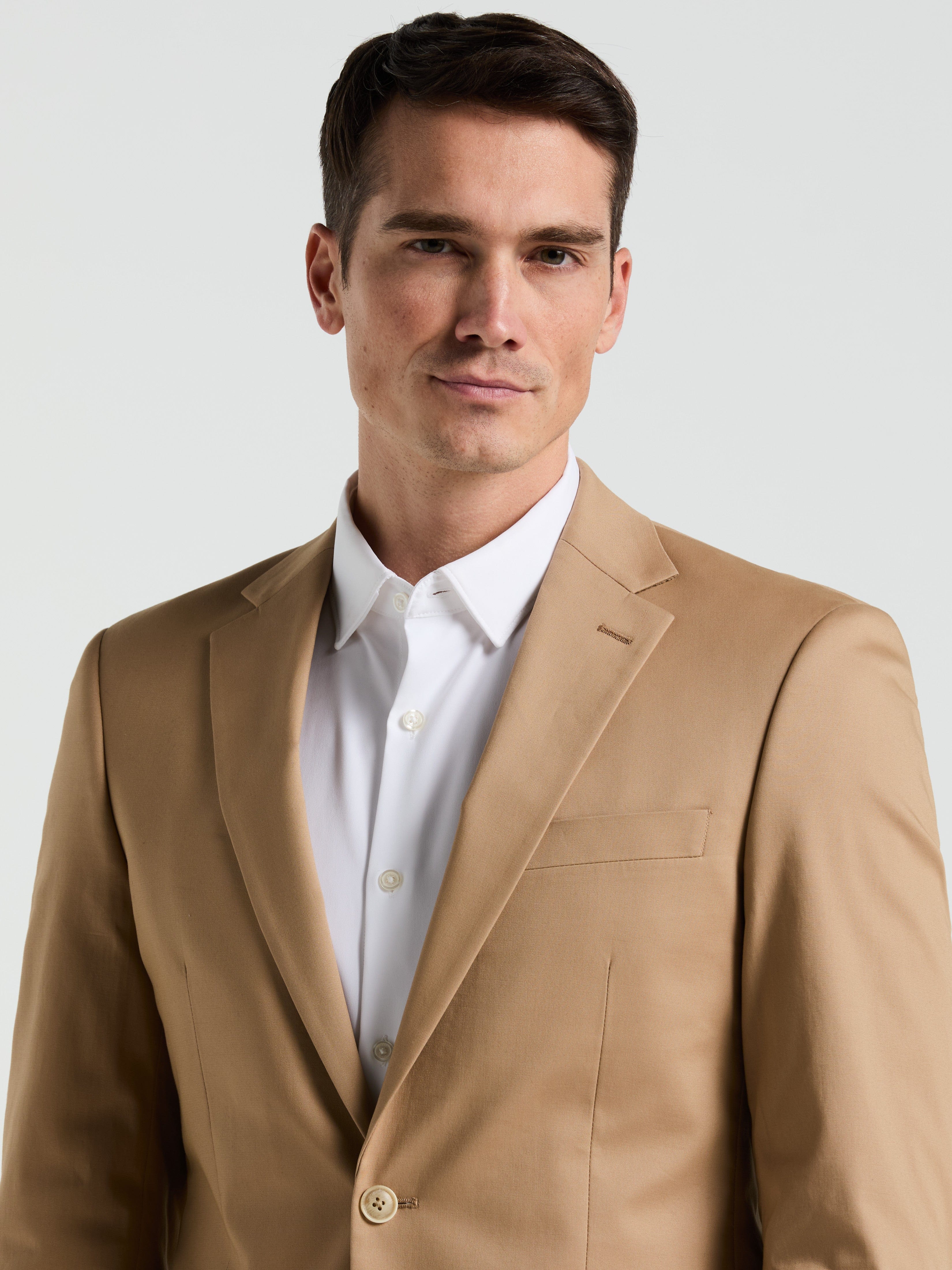 Slim Fit Cotton Blend Suit Jacket - Image 2