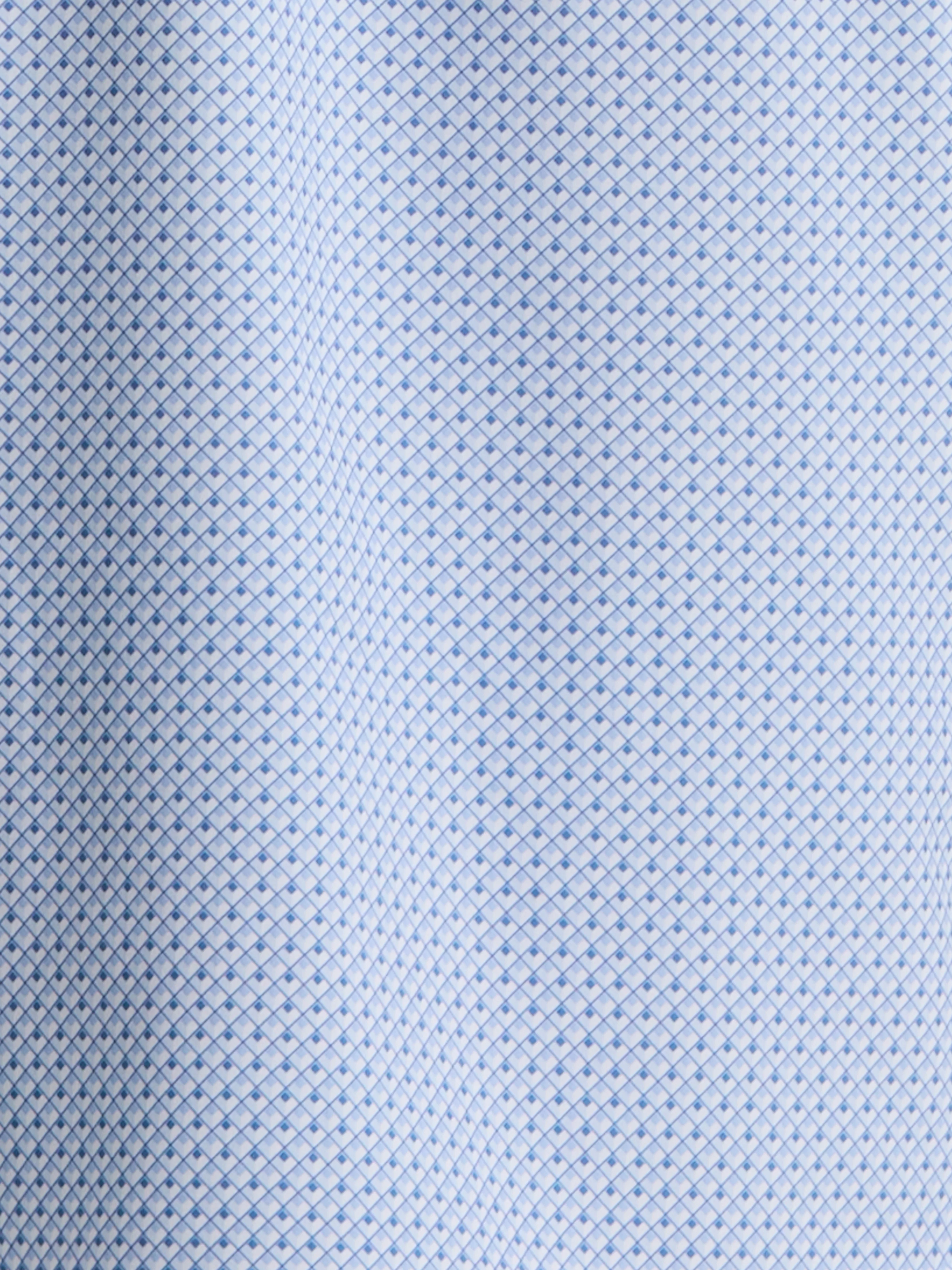 Slim Fit Cube Geometric Print Shirt - Image 3
