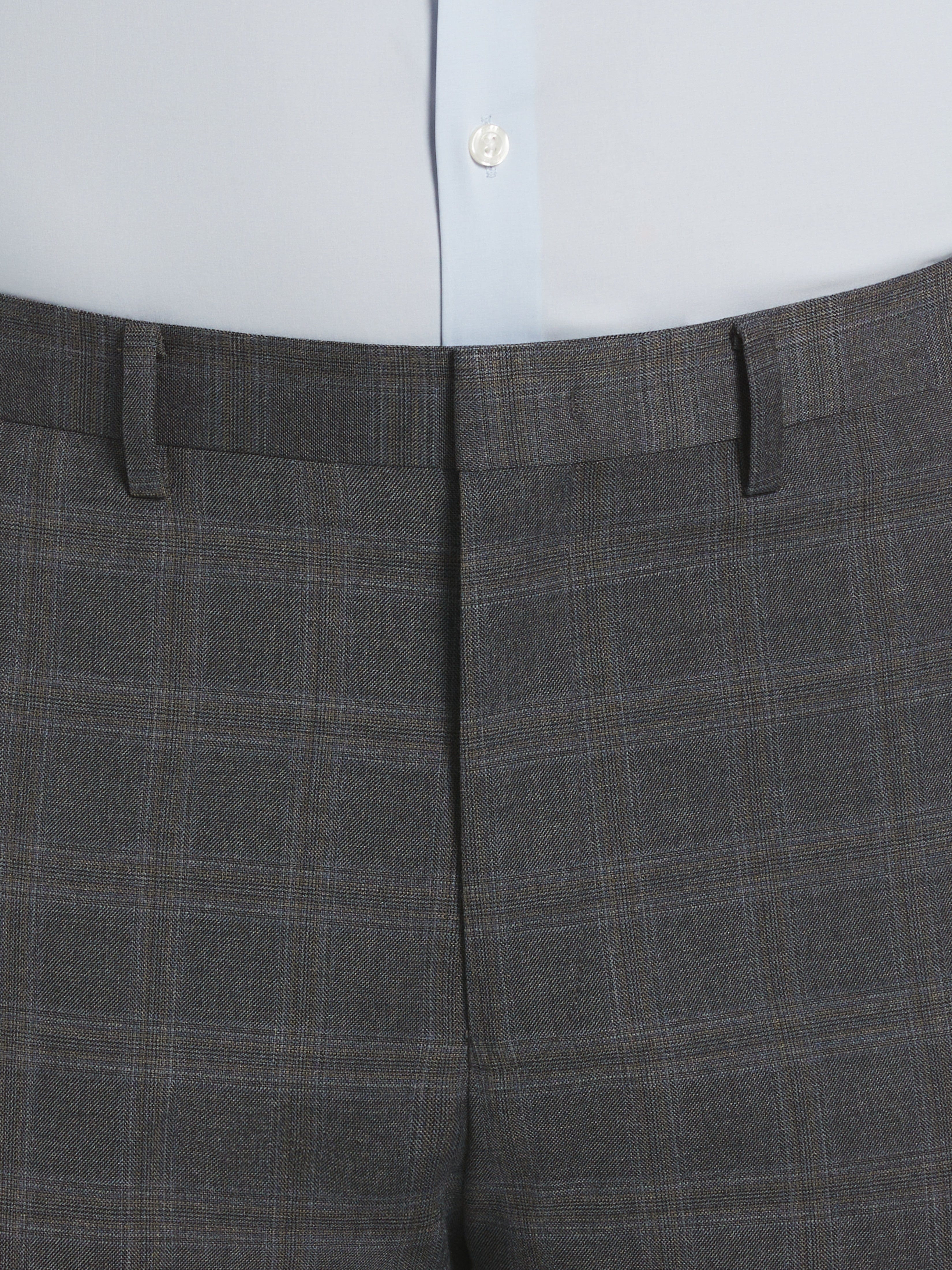 Slim Fit Deco Plaid Suit Pant - Image 3