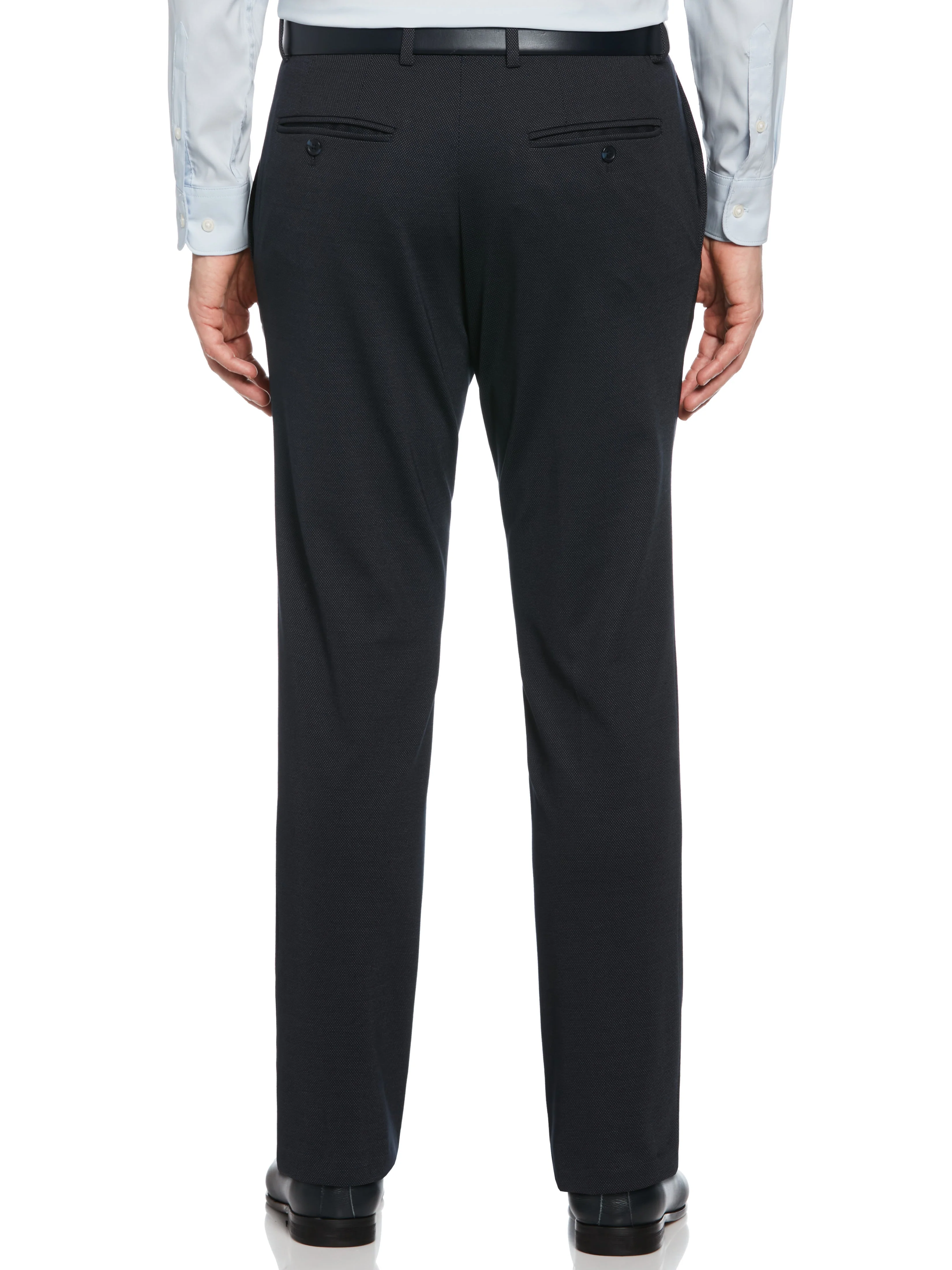 Slim Fit Pindot Stretch Knit Suit Pant - Image 2