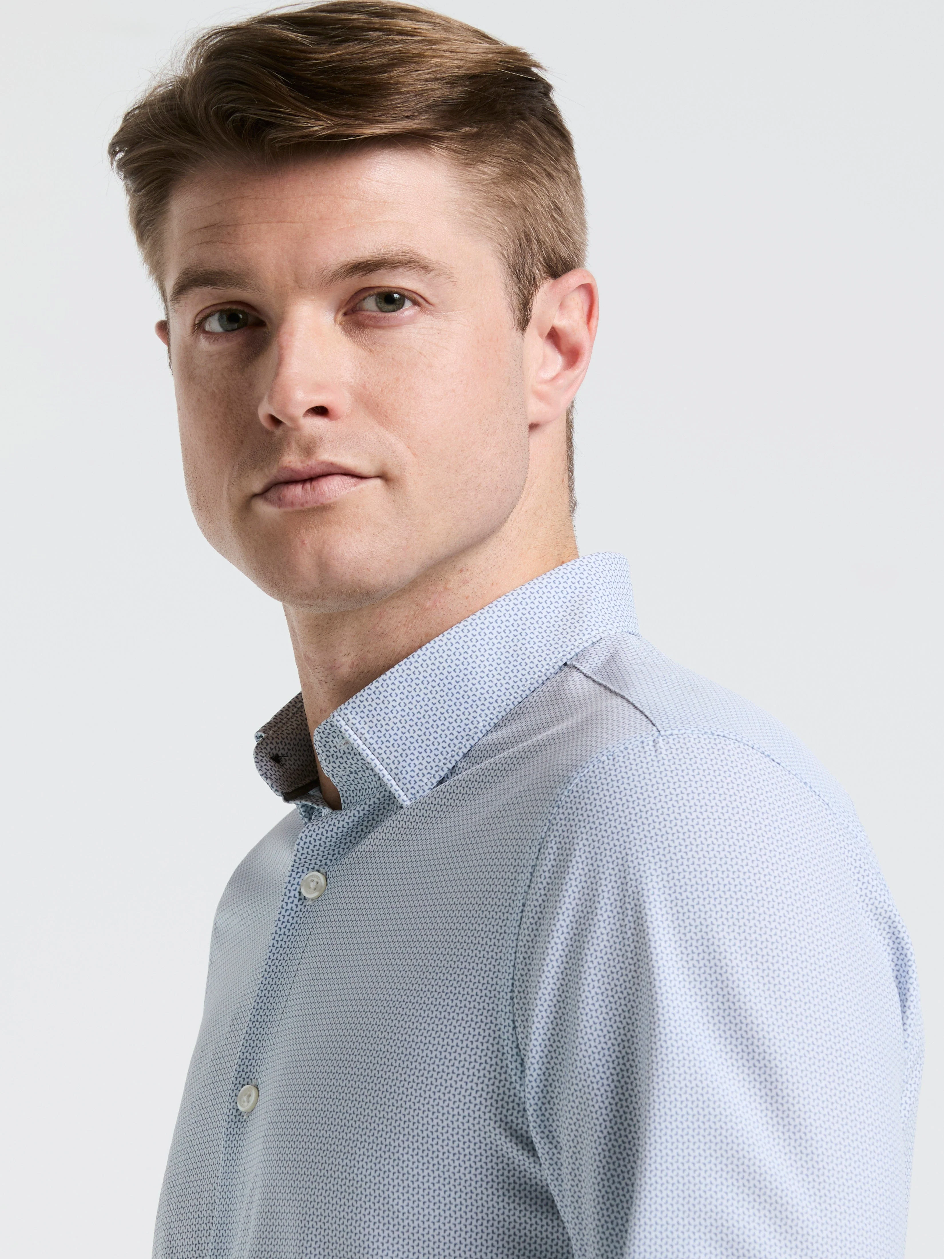Slim Fit Float Total Stretch Pattern Shirt - Image 2