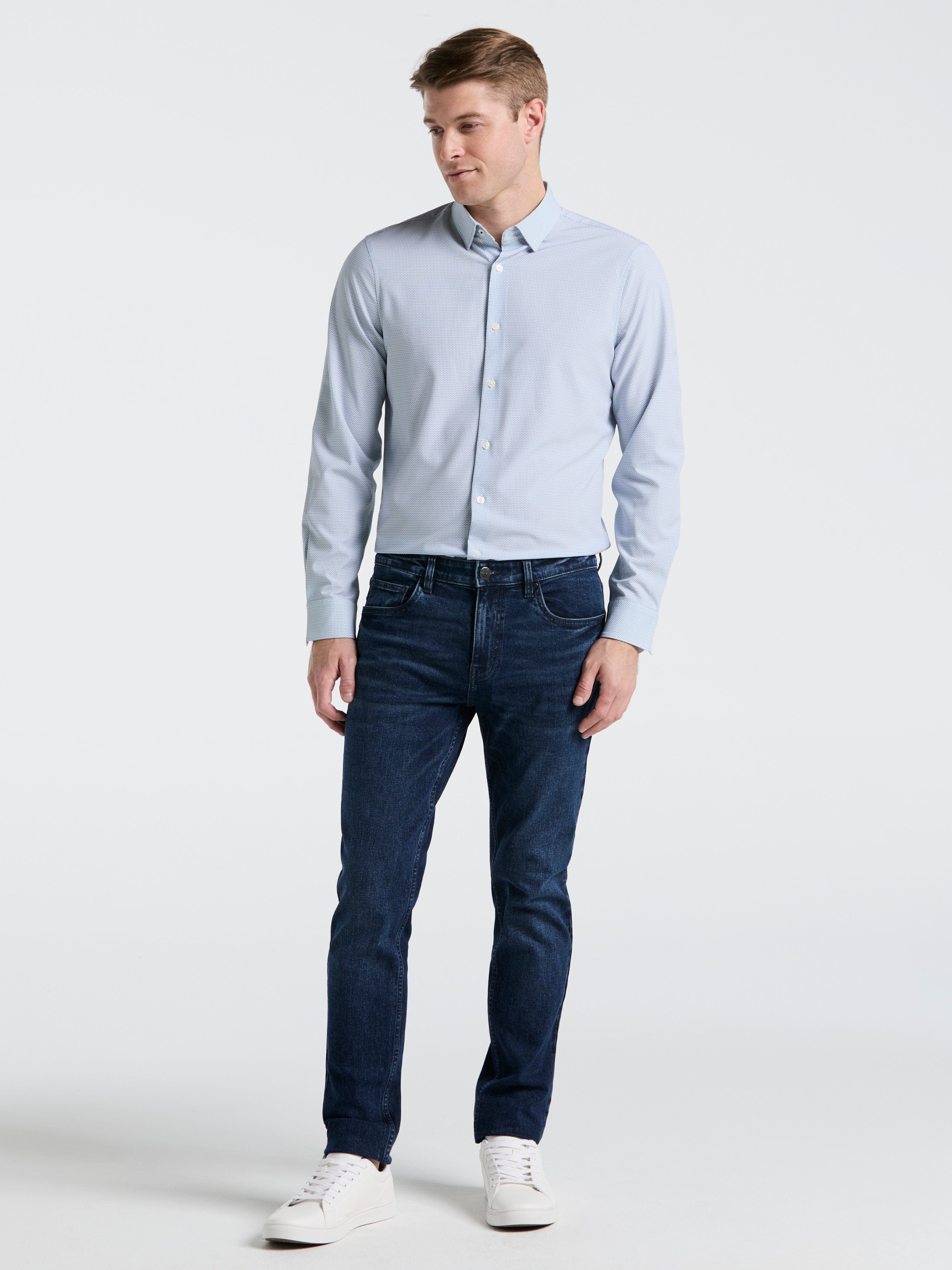 Slim Fit Float Total Stretch Pattern Shirt - Image 4