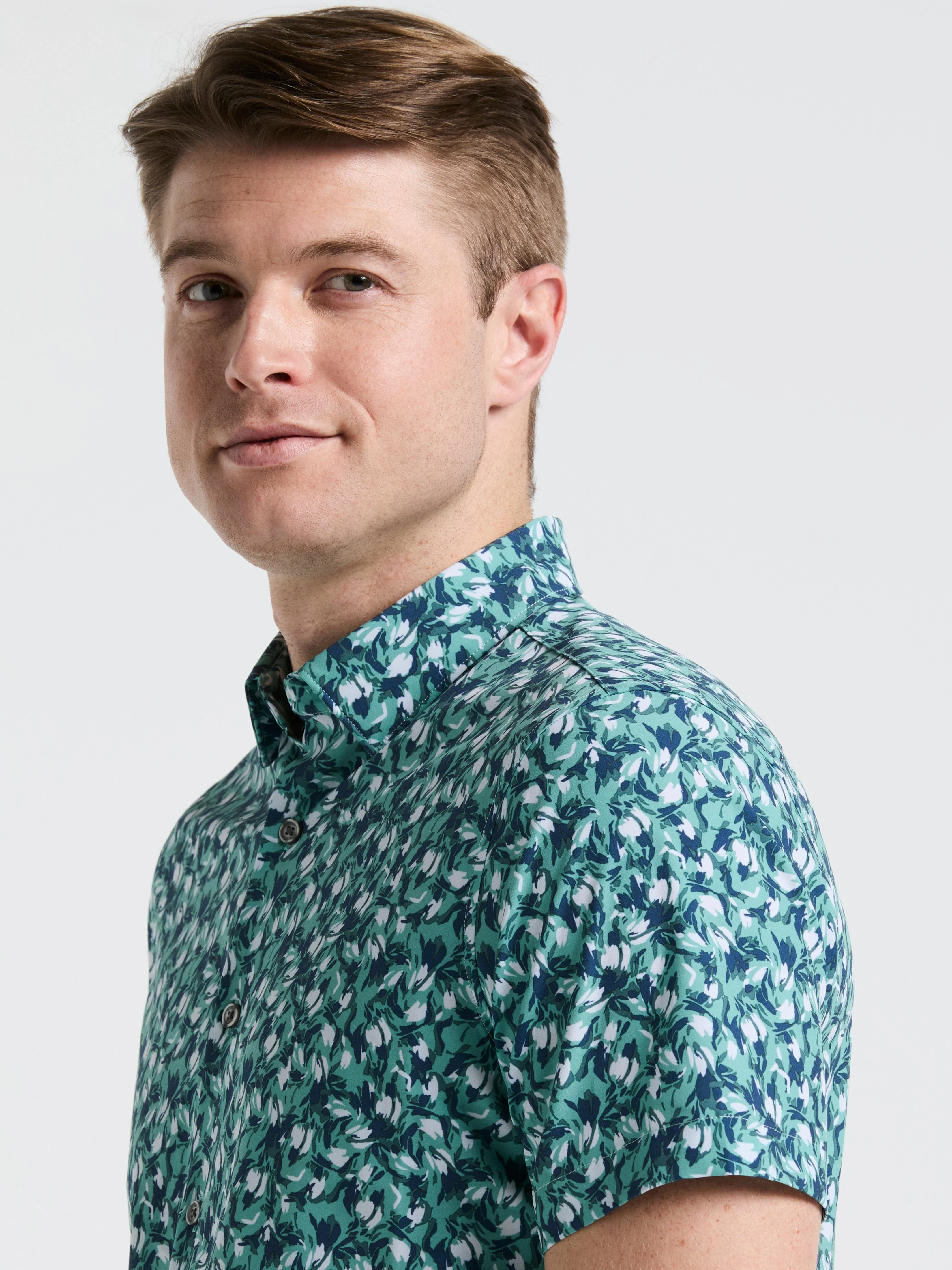 Slim Fit Floral Print Shirt - Image 3