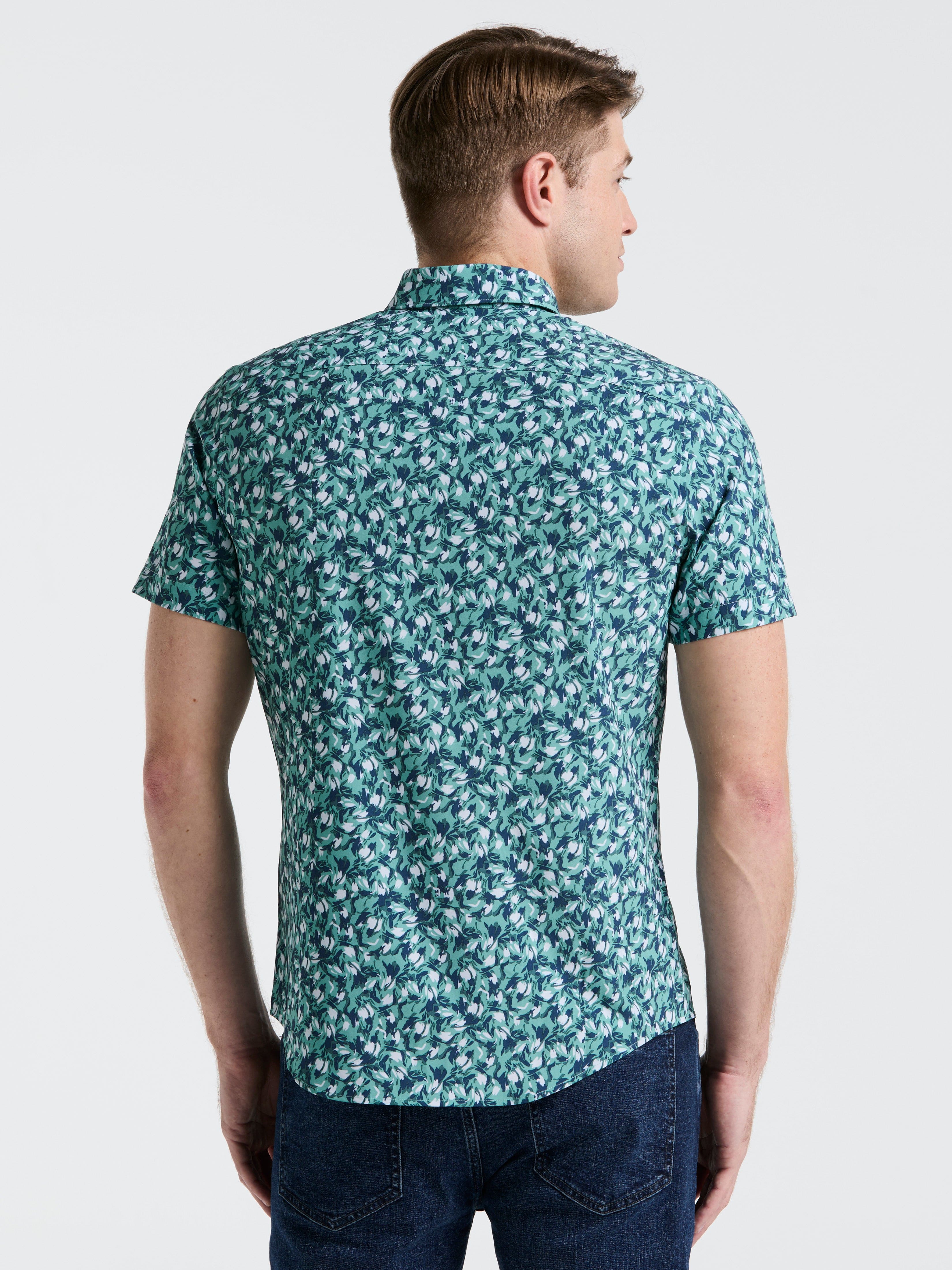 Slim Fit Floral Print Shirt - Image 4