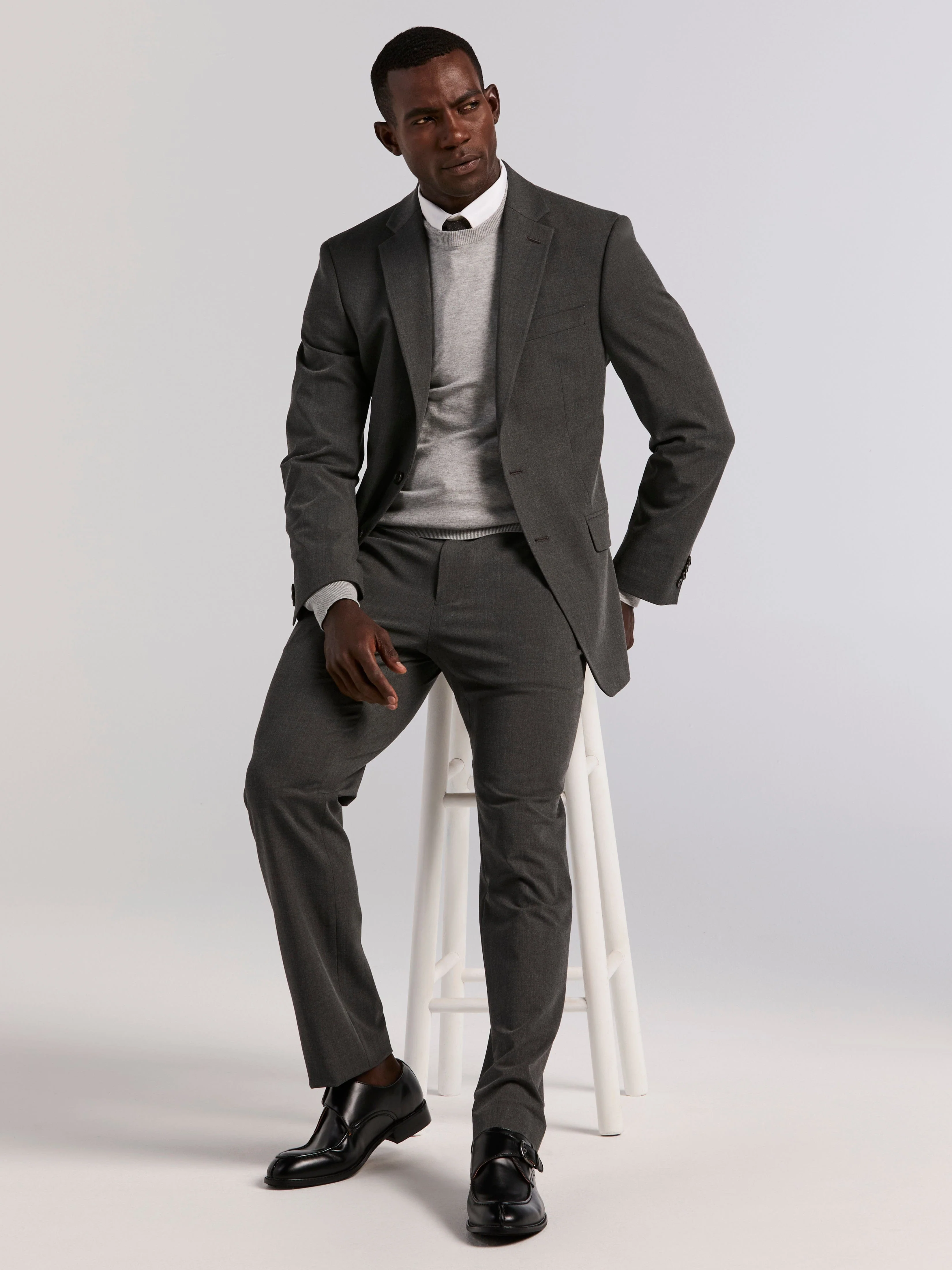 Slim Fit Gabardine Suit Pant - Image 4