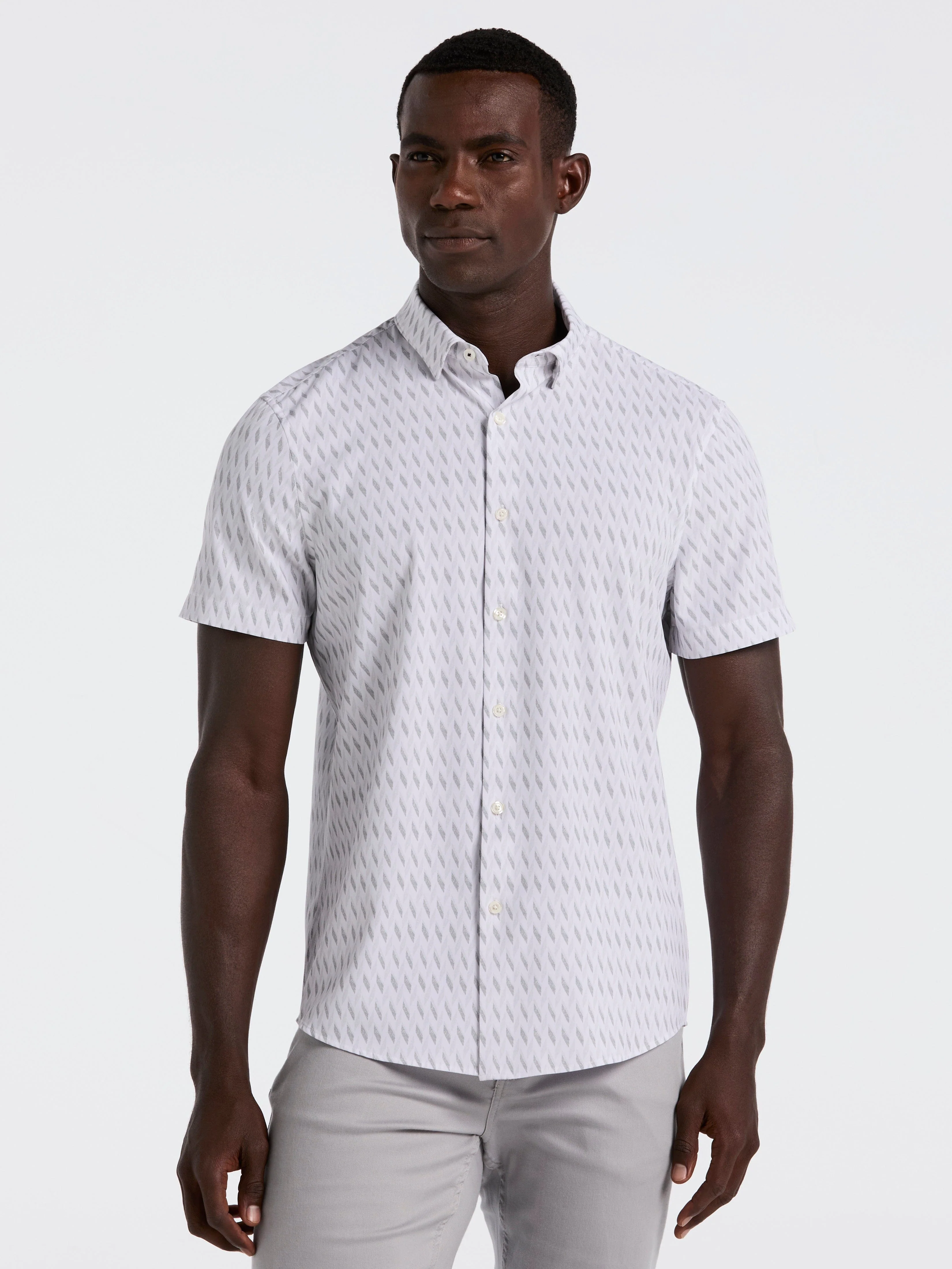Slim Fit Geo Print Shirt