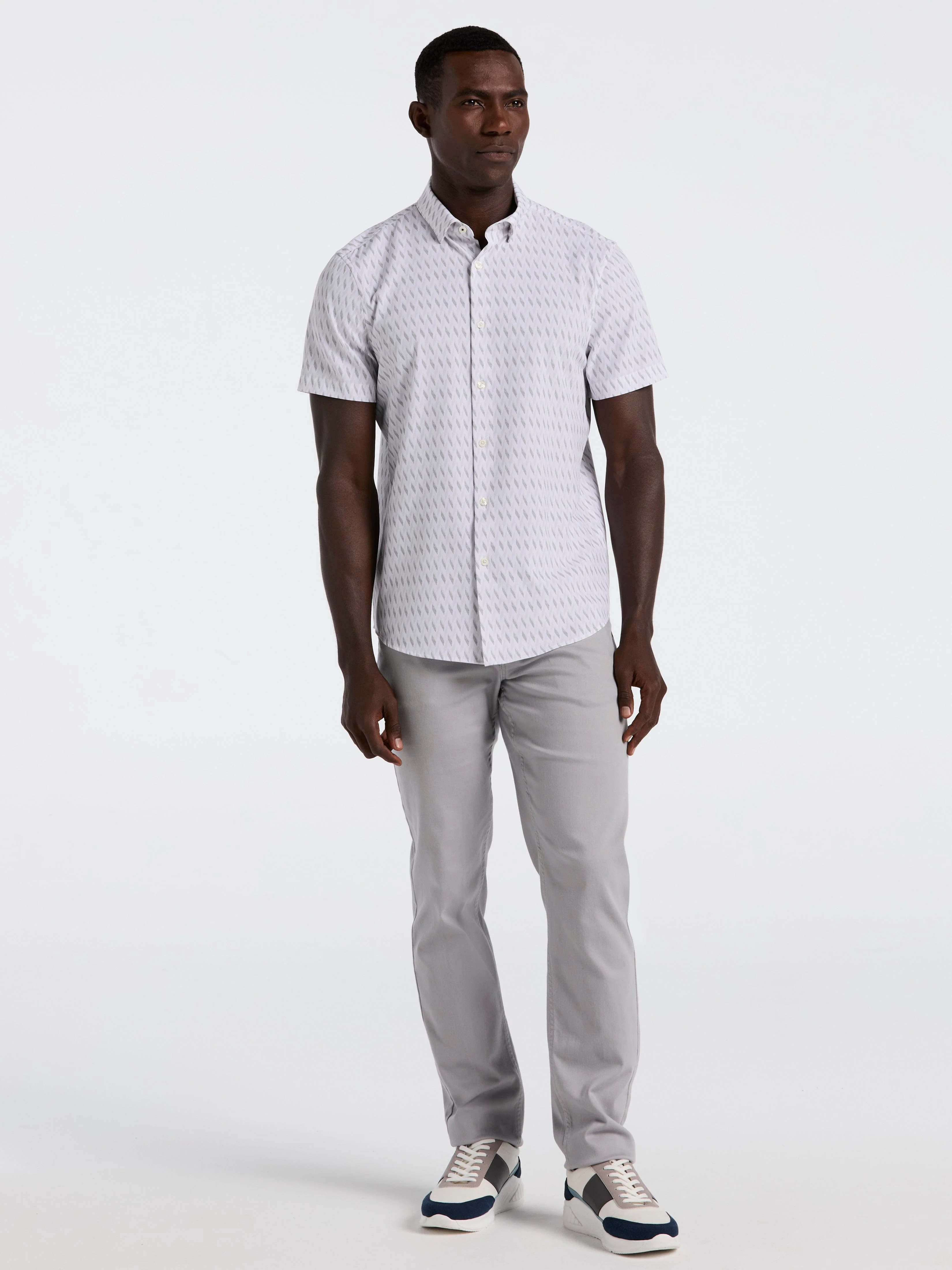 Slim Fit Geo Print Shirt - Image 3