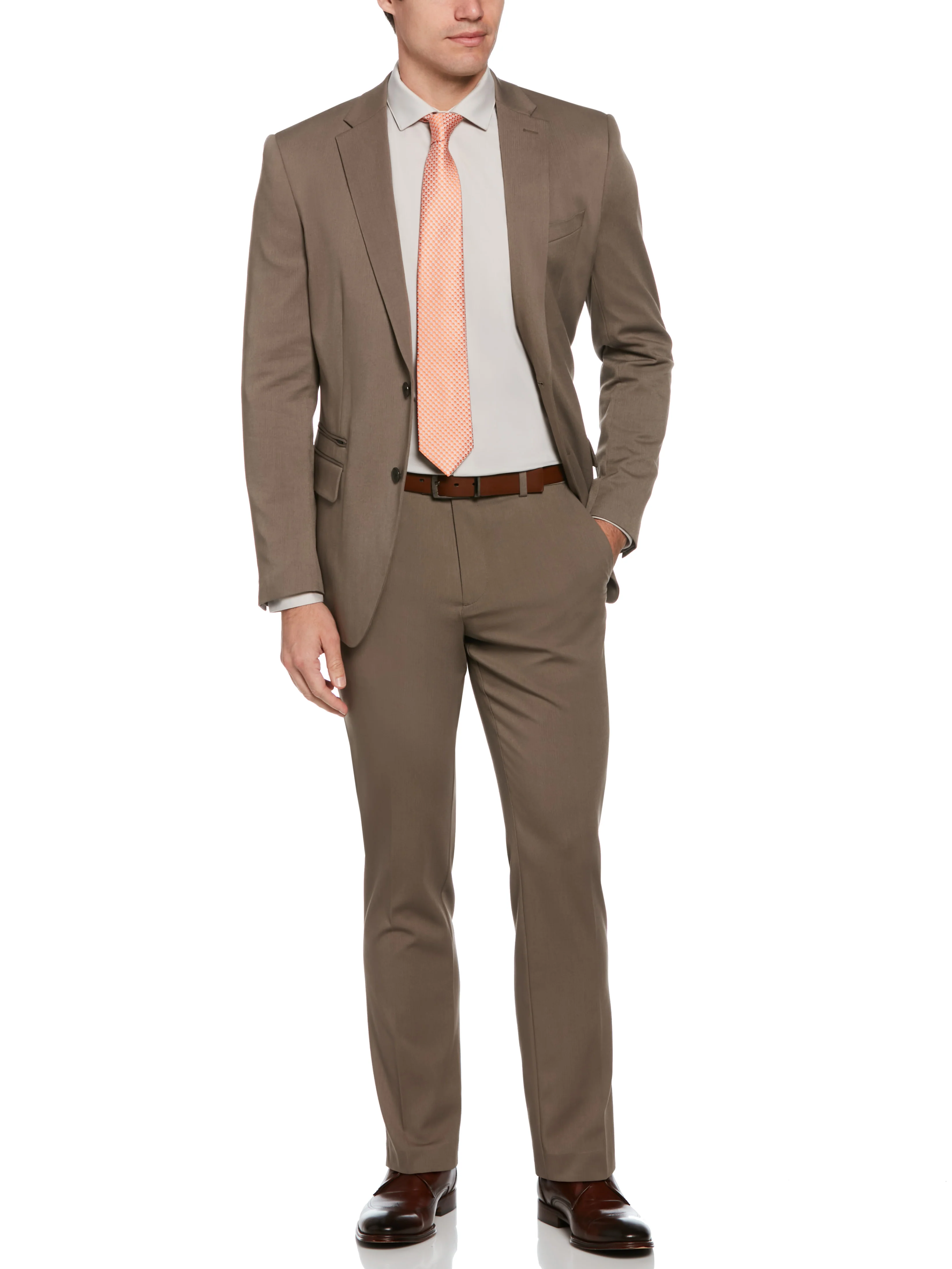 Slim Fit Herringbone Suit Jacket - Image 5