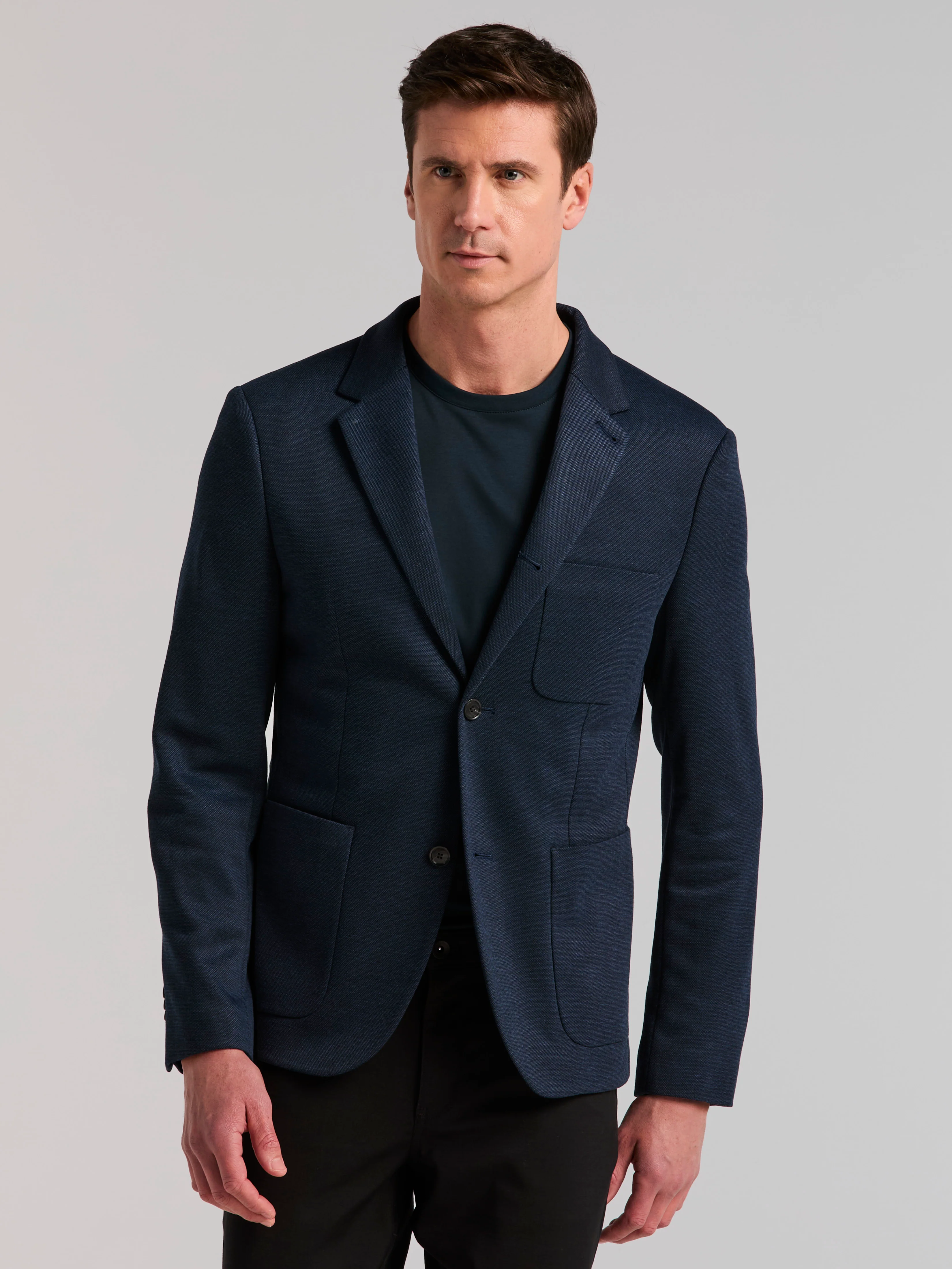 Slim Fit Jacquard Knit Sport Jacket