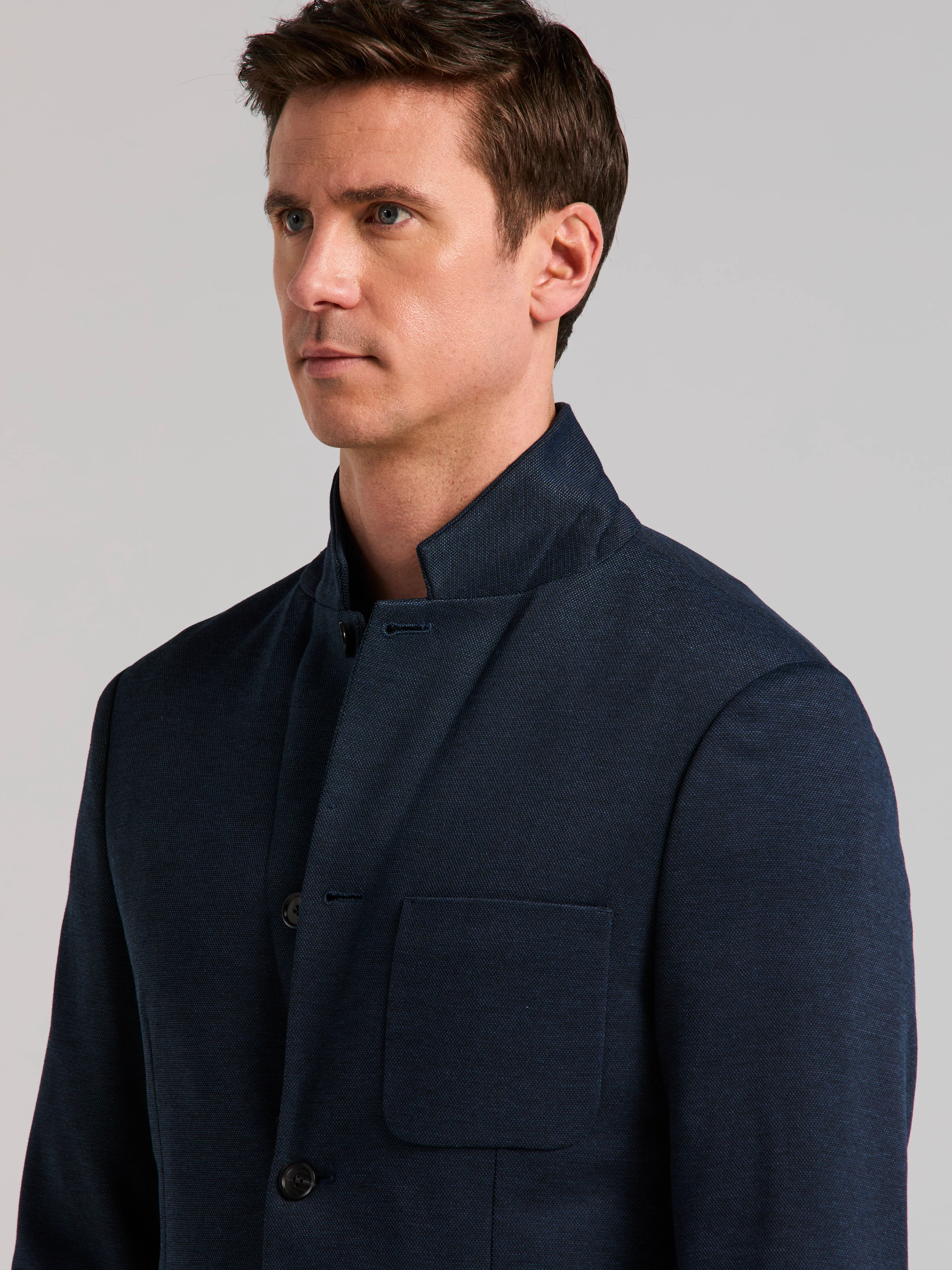 Slim Fit Jacquard Knit Sport Jacket - Image 2